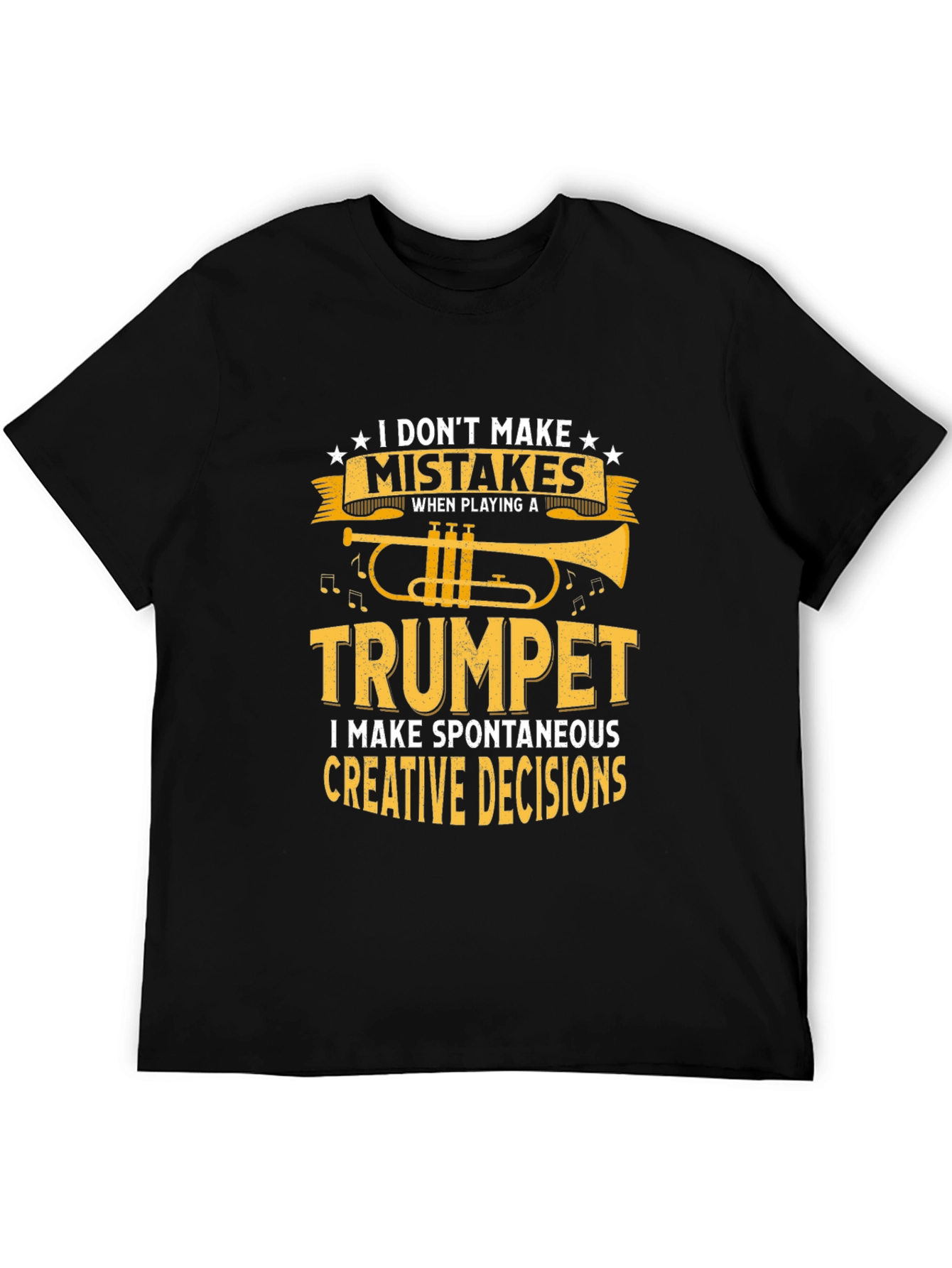 Trumpet Player Black T-Shirt: Creative Decisions