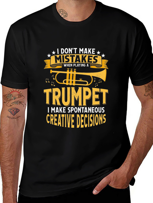 Trumpet Player Black T-Shirt: Creative Decisions
