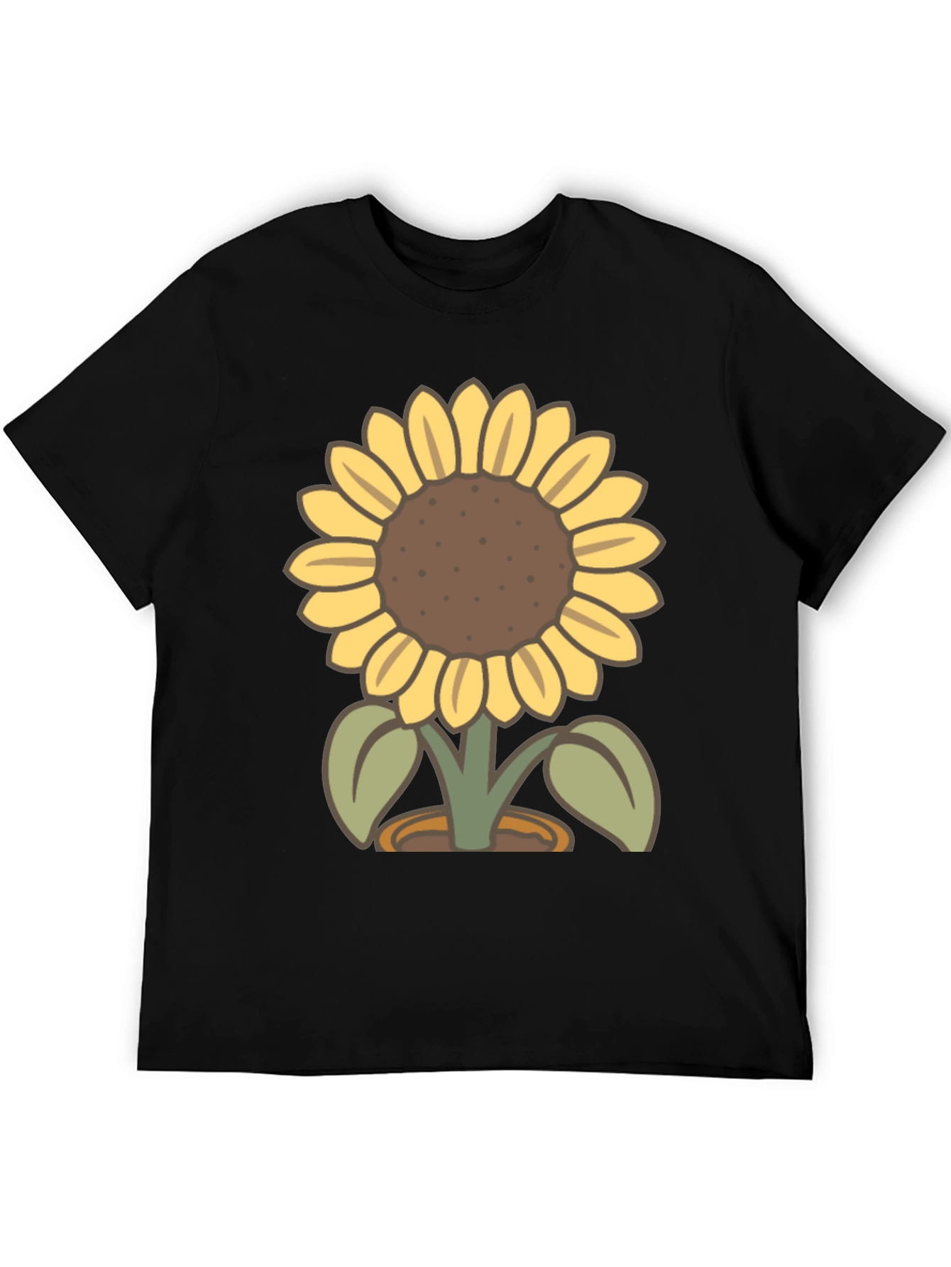 Sunflower Graphic T-Shirt - Black Cotton Tee