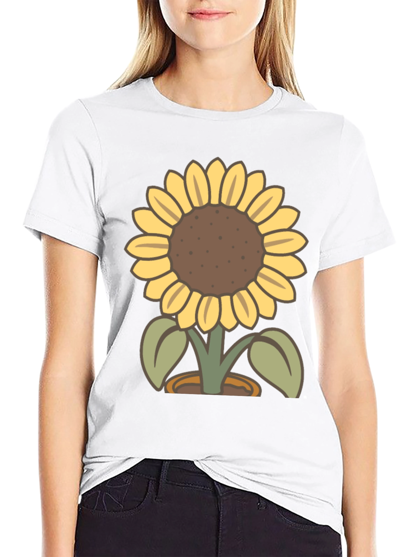 Sunflower Graphic T-Shirt - Black Cotton Tee