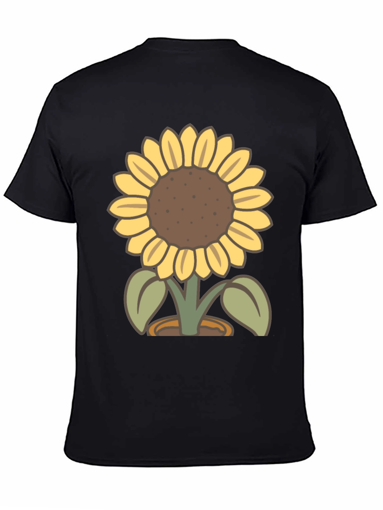 Sunflower Graphic T-Shirt - Black Cotton Tee