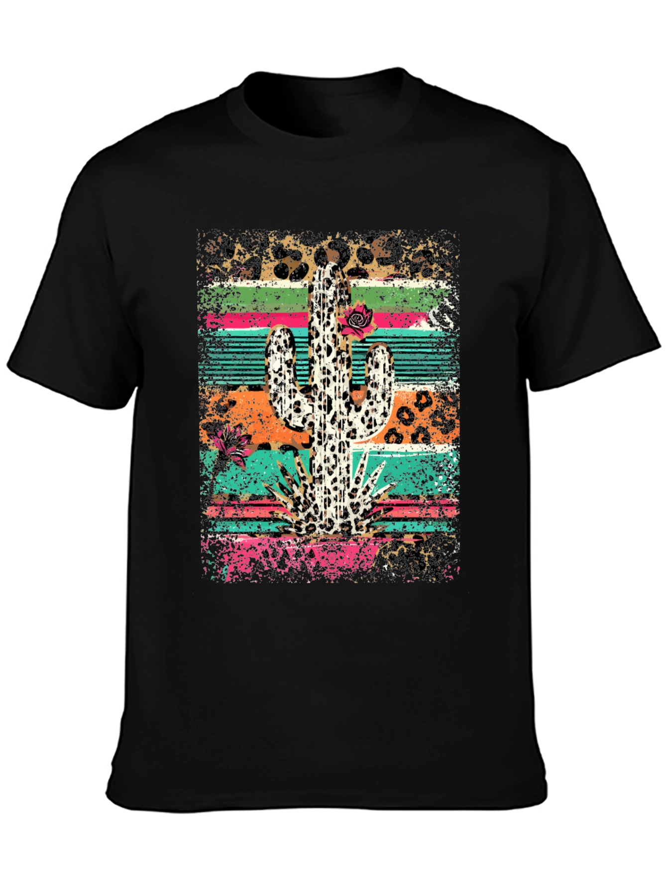Cactus Leopard Print Graphic Tee