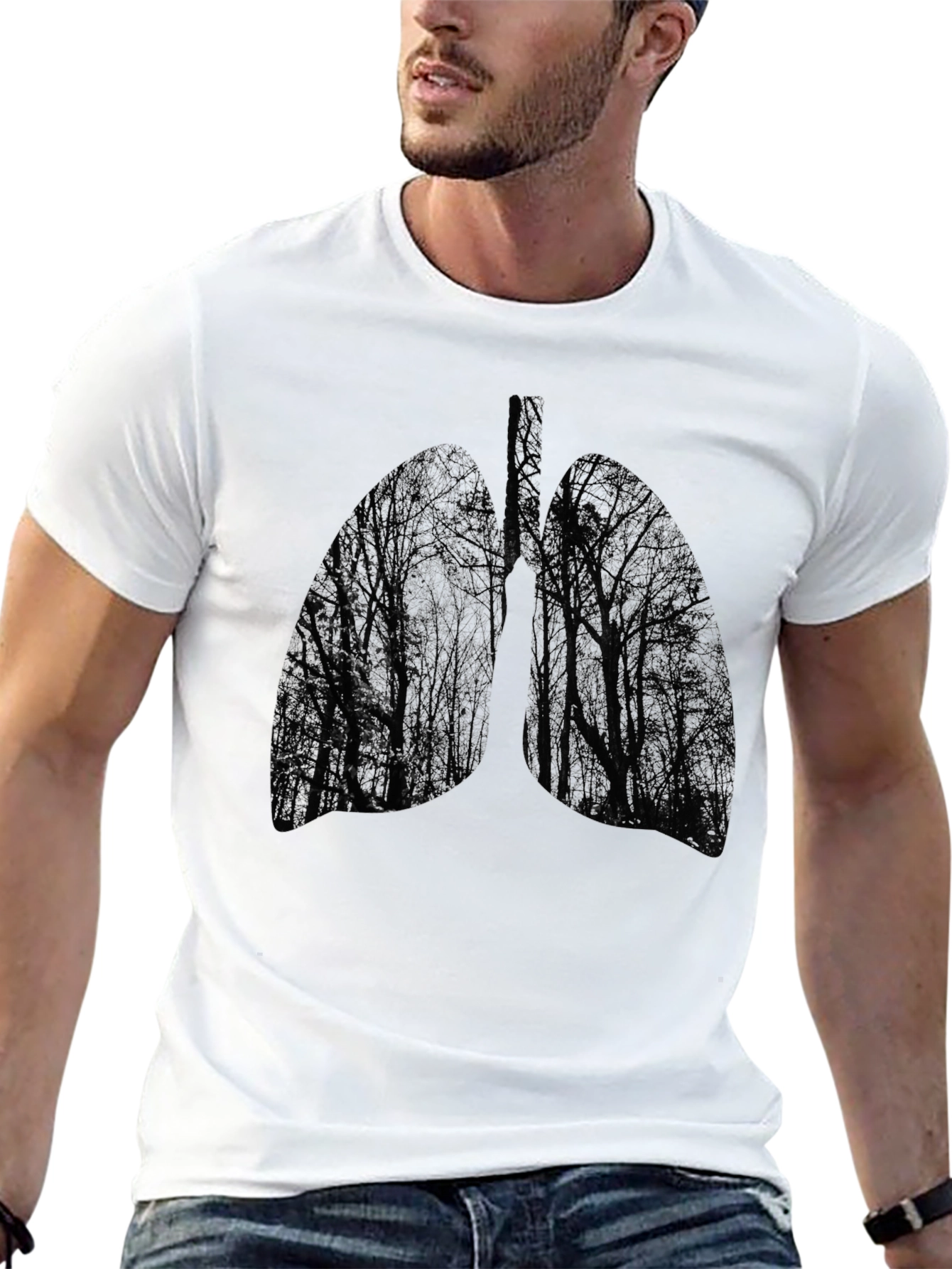 Nature Lungs Graphic Tee - Breathe in Style