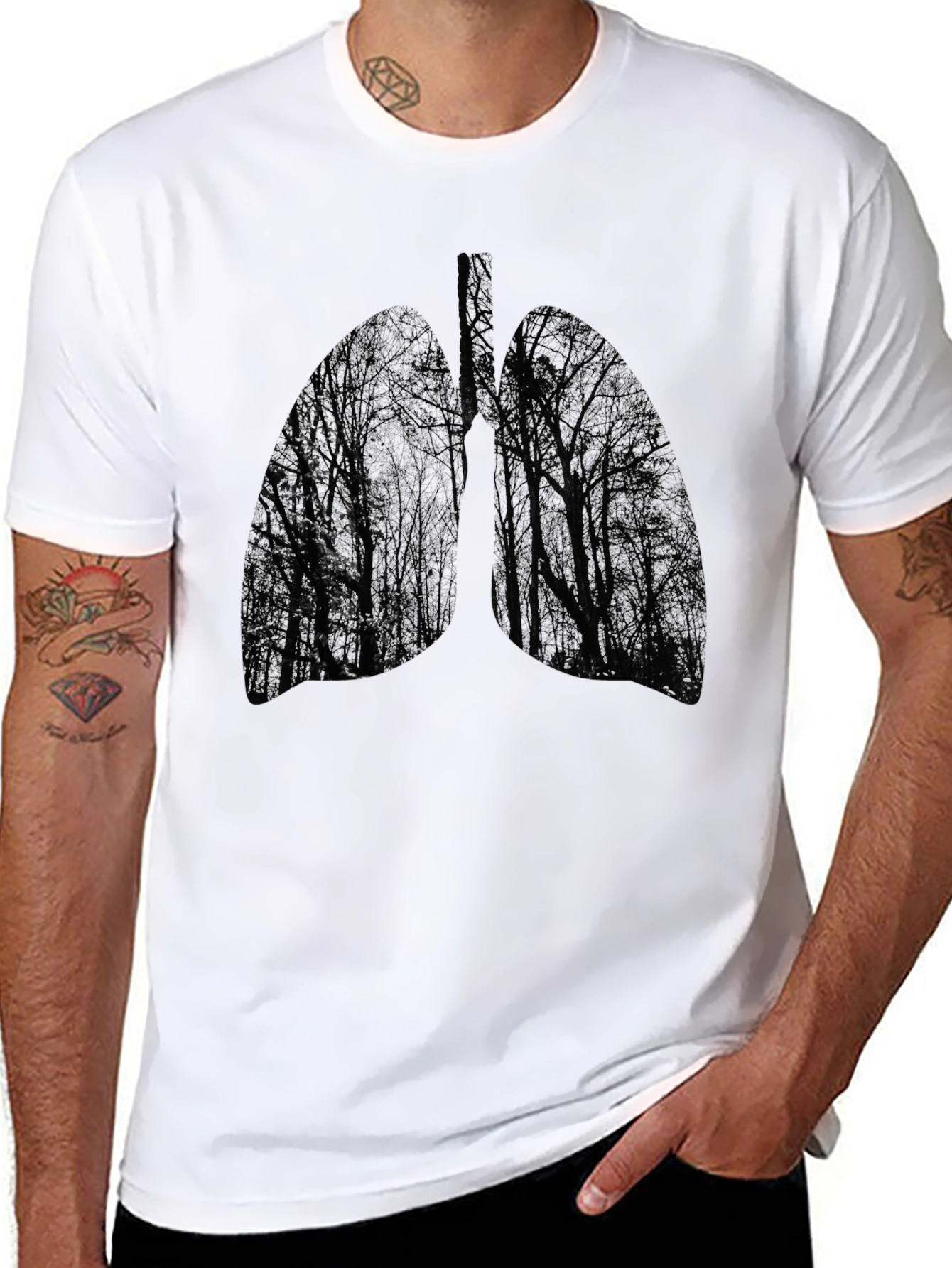 Nature Lungs Graphic Tee - Breathe in Style