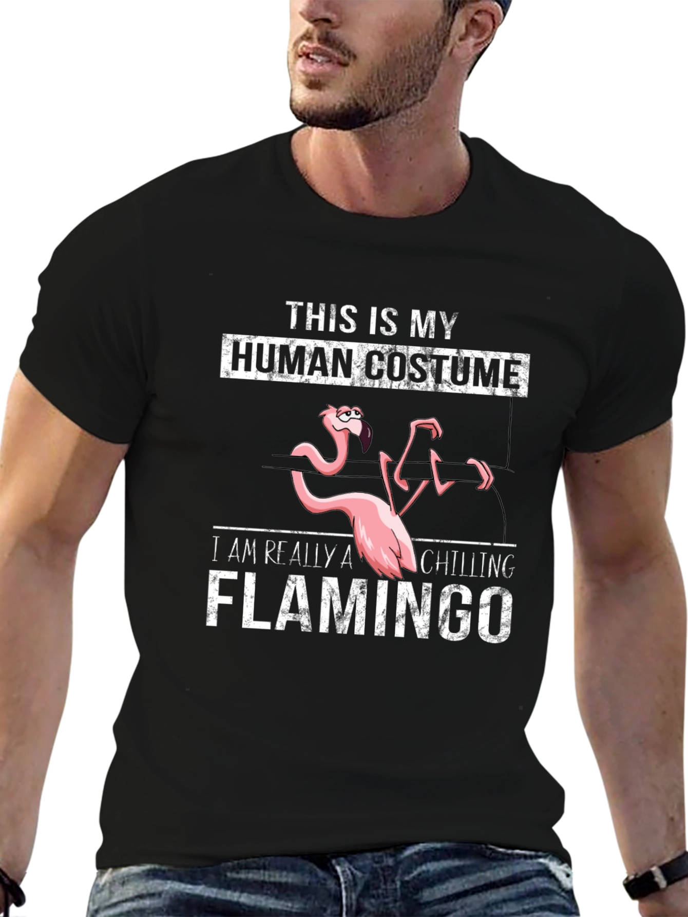 Funny Flamingo Human Costume T-Shirt