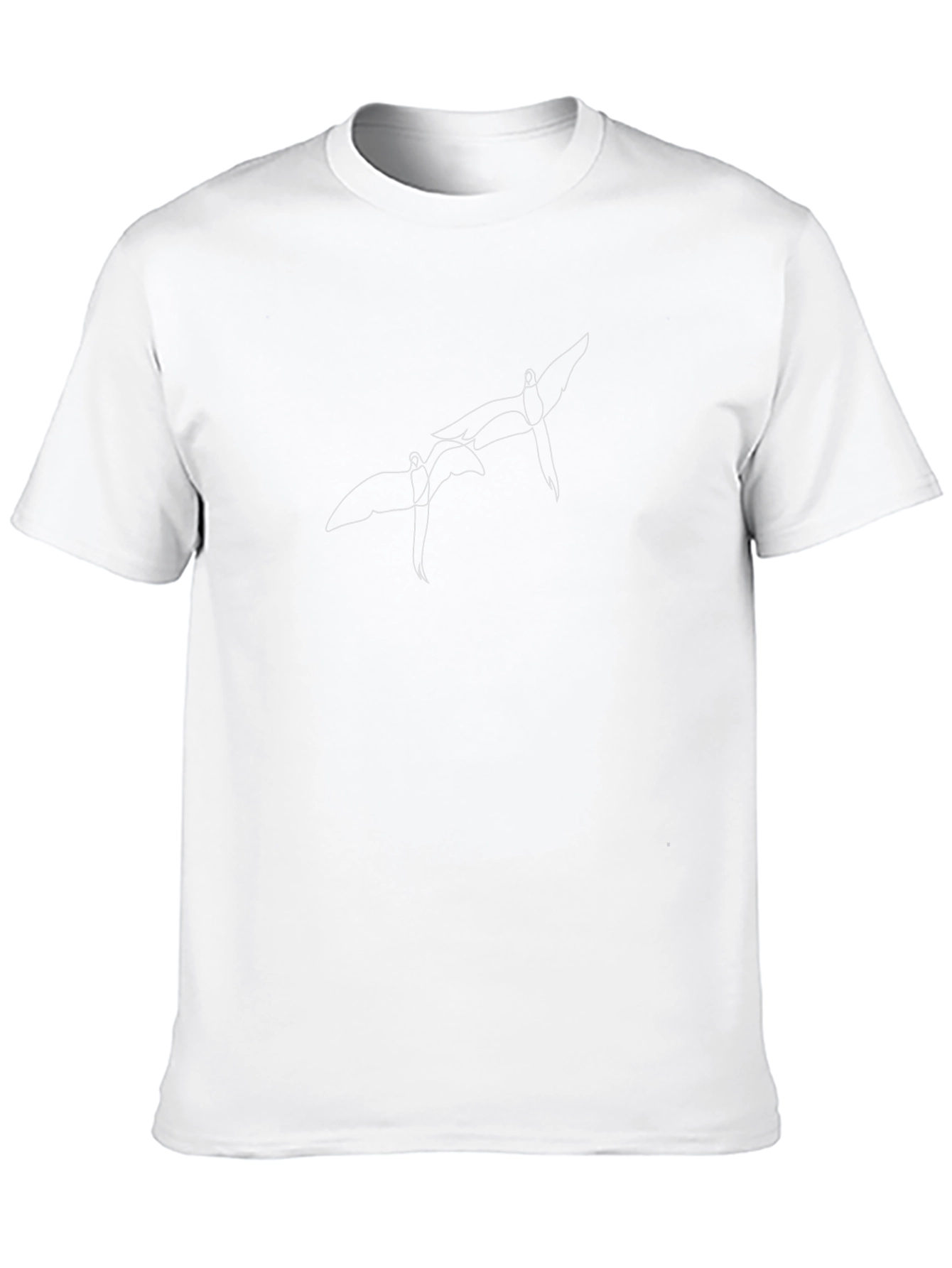 Abstract Flying Creature Graphic Black Tee