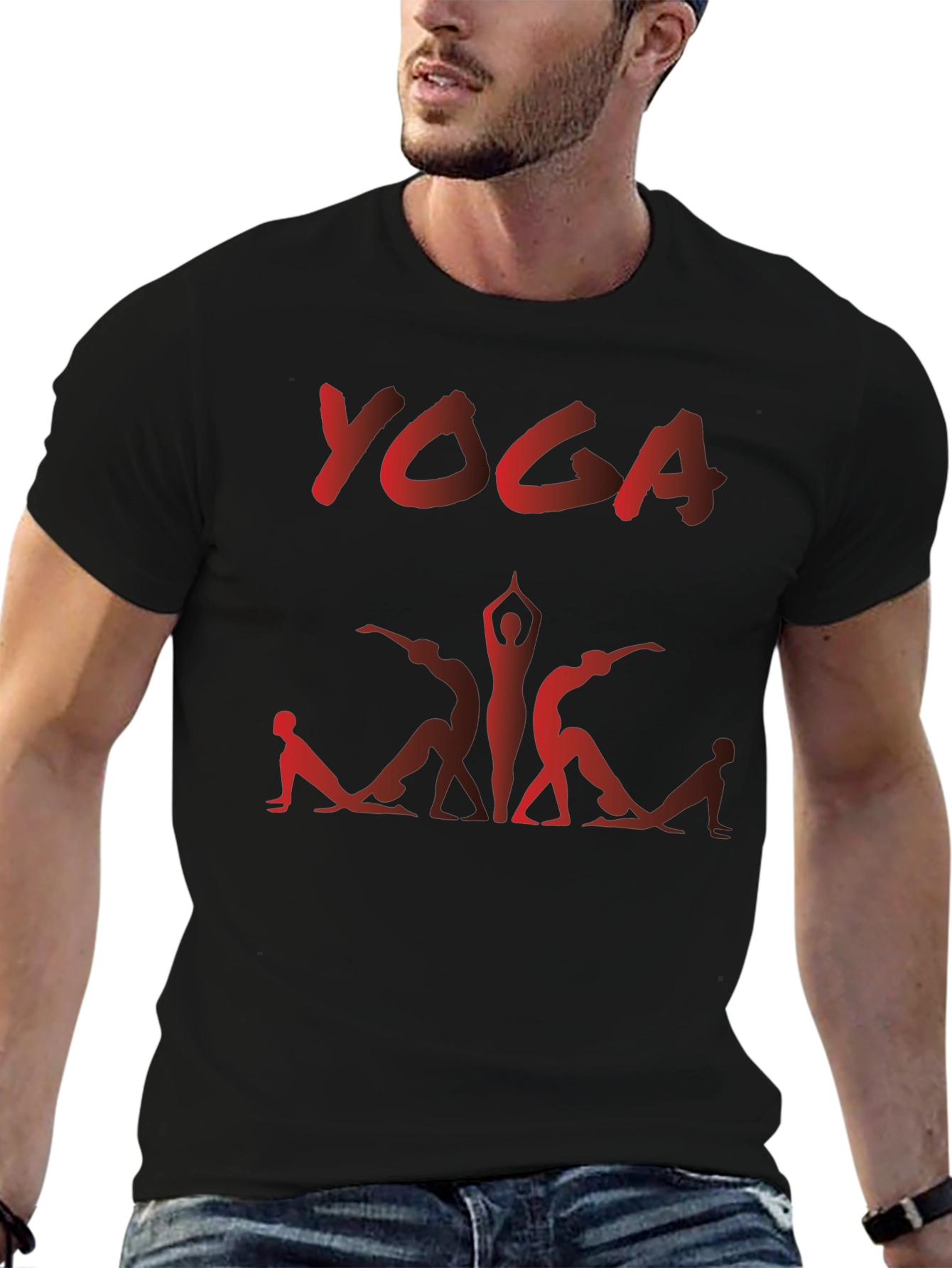 Yoga Graphic Print Mens T-Shirt