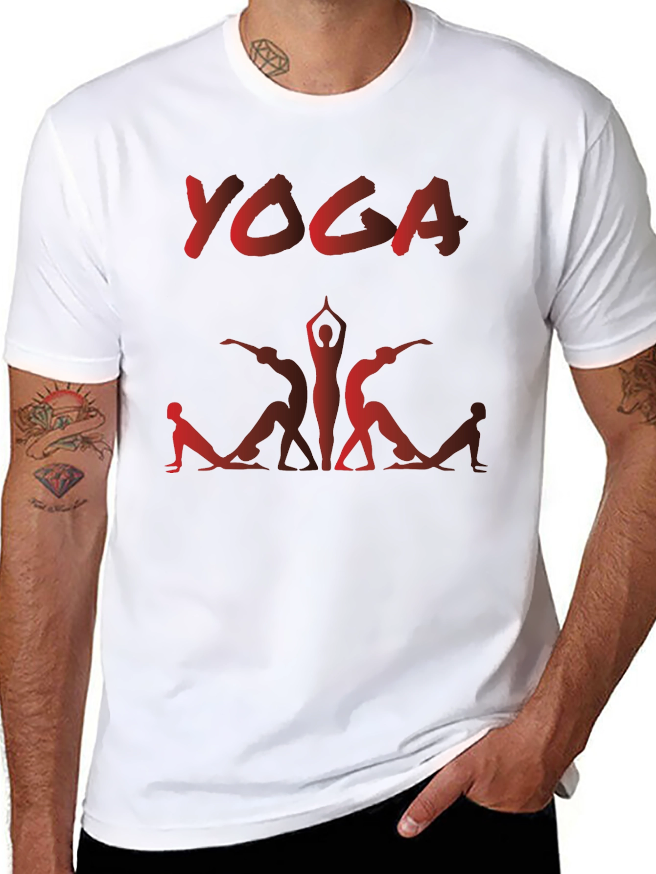 Yoga Graphic Print Mens T-Shirt