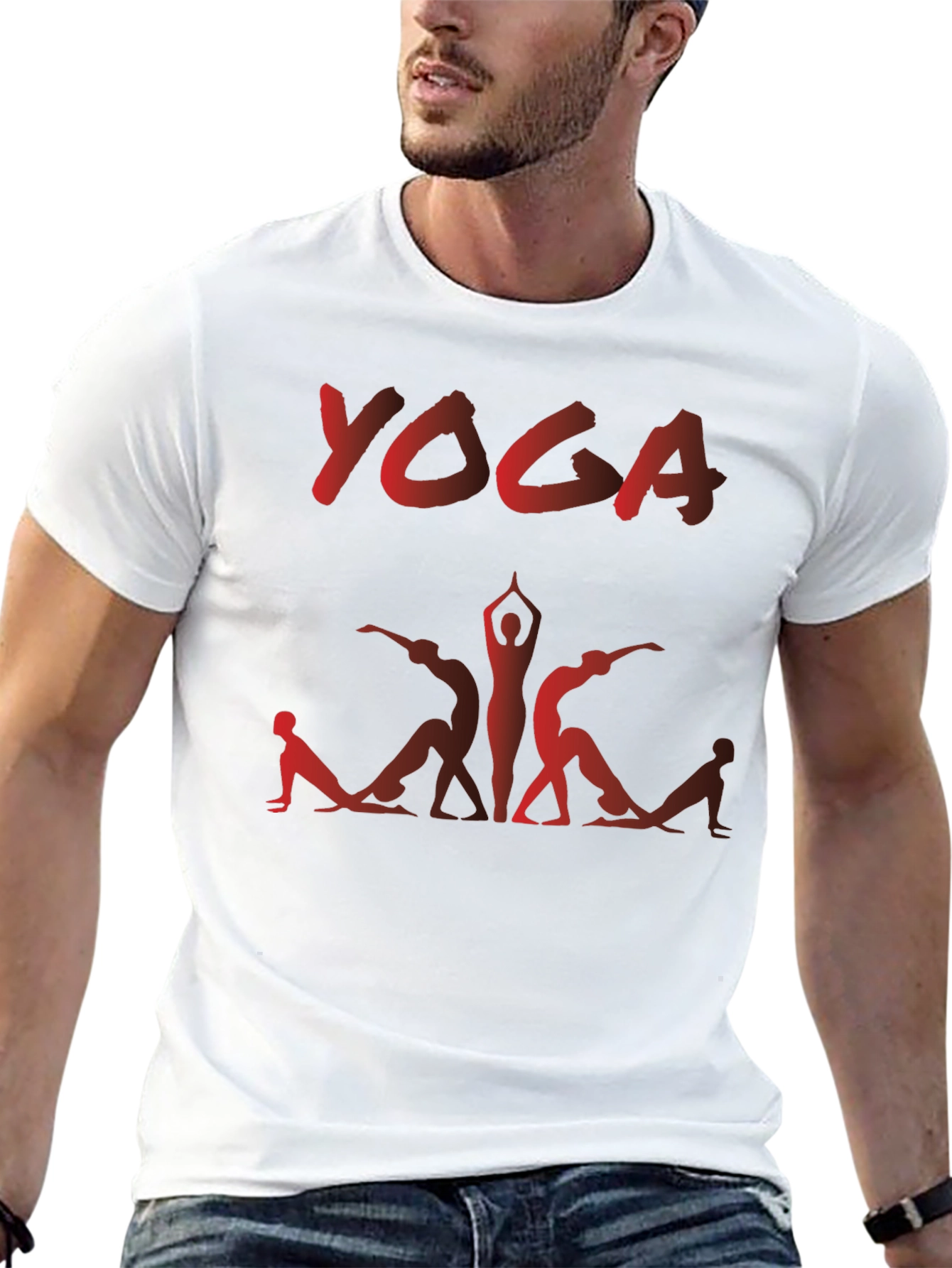 Yoga Graphic Print Mens T-Shirt