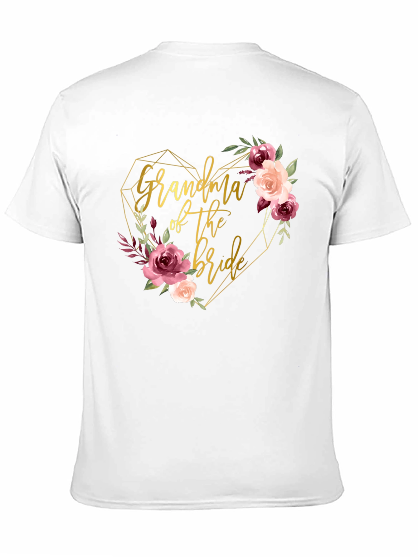 Grandma of the Bride Floral Heart T-Shirt