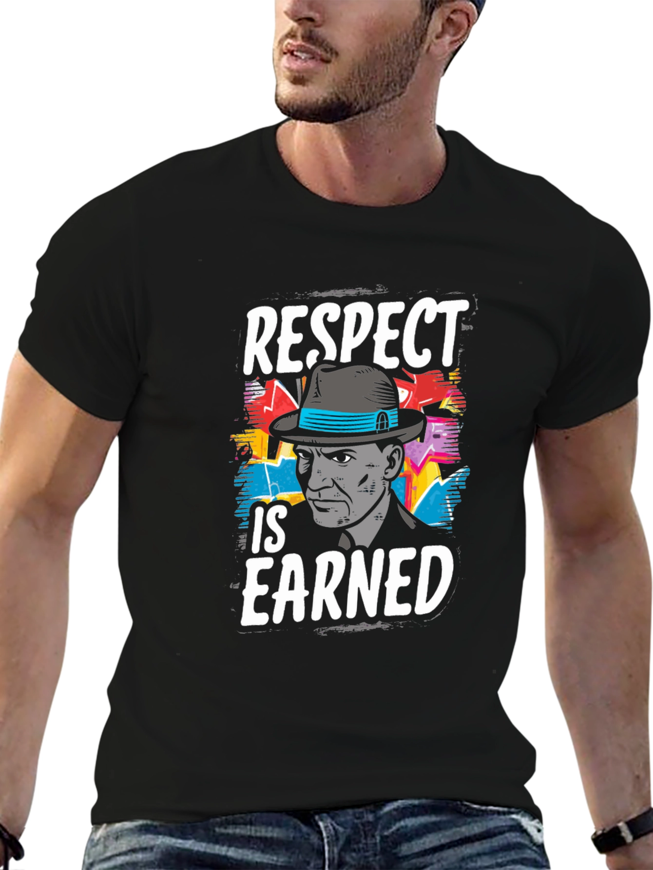 Respect Is Earned Graphic T-Shirt - Cool Mens Tee