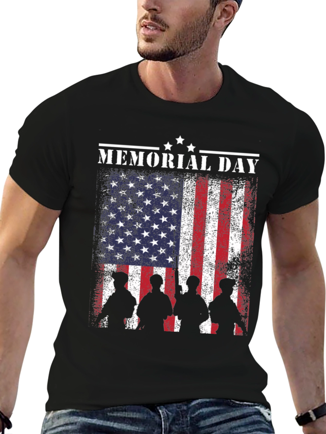Memorial Day Flag Graphic T-Shirt