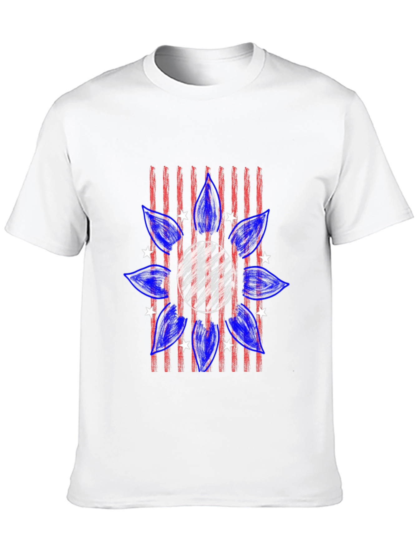 Patriotic Sunflower T-Shirt - Mens Black Tee