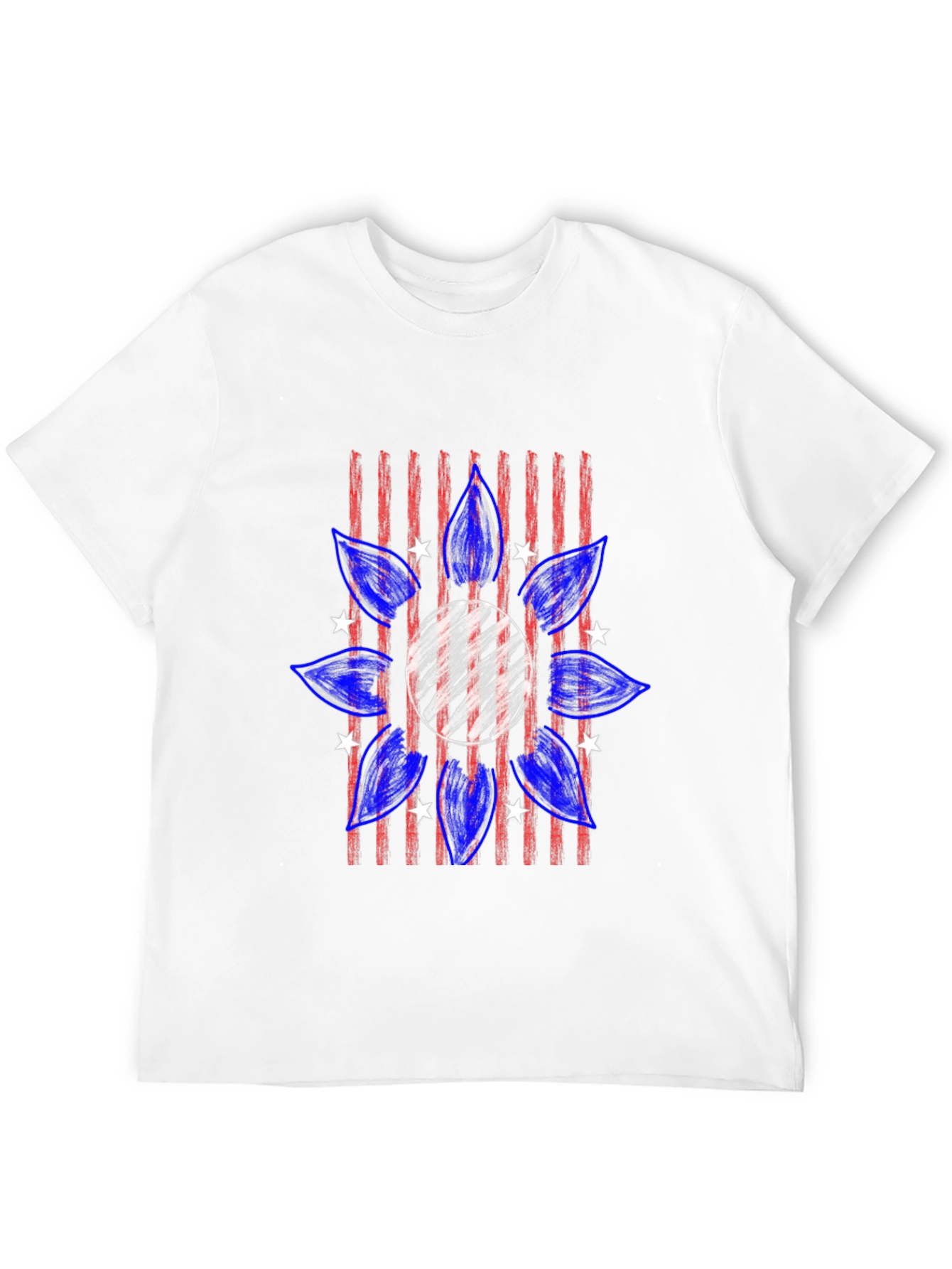 Patriotic Sunflower T-Shirt - Mens Black Tee