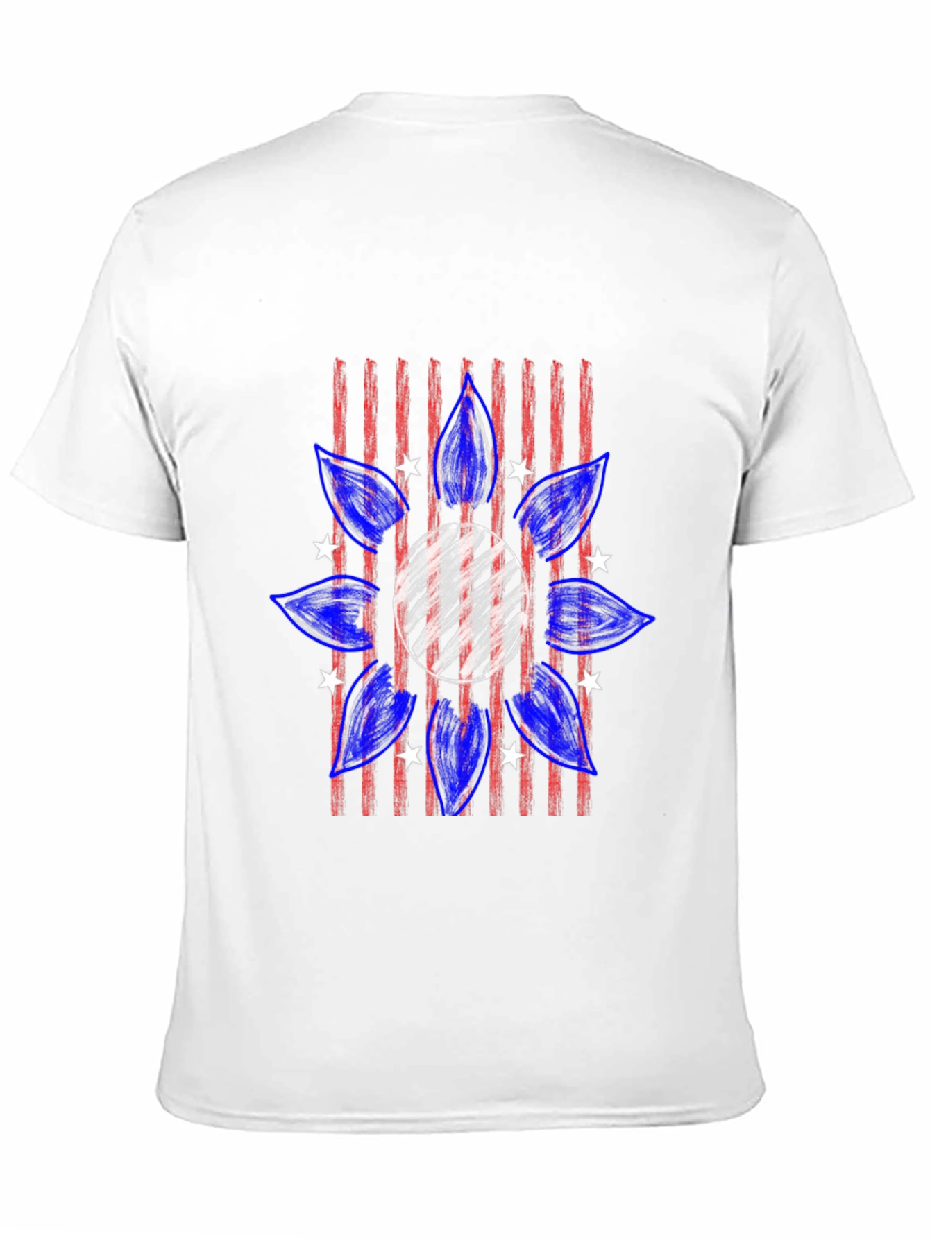 Patriotic Sunflower T-Shirt - Mens Black Tee