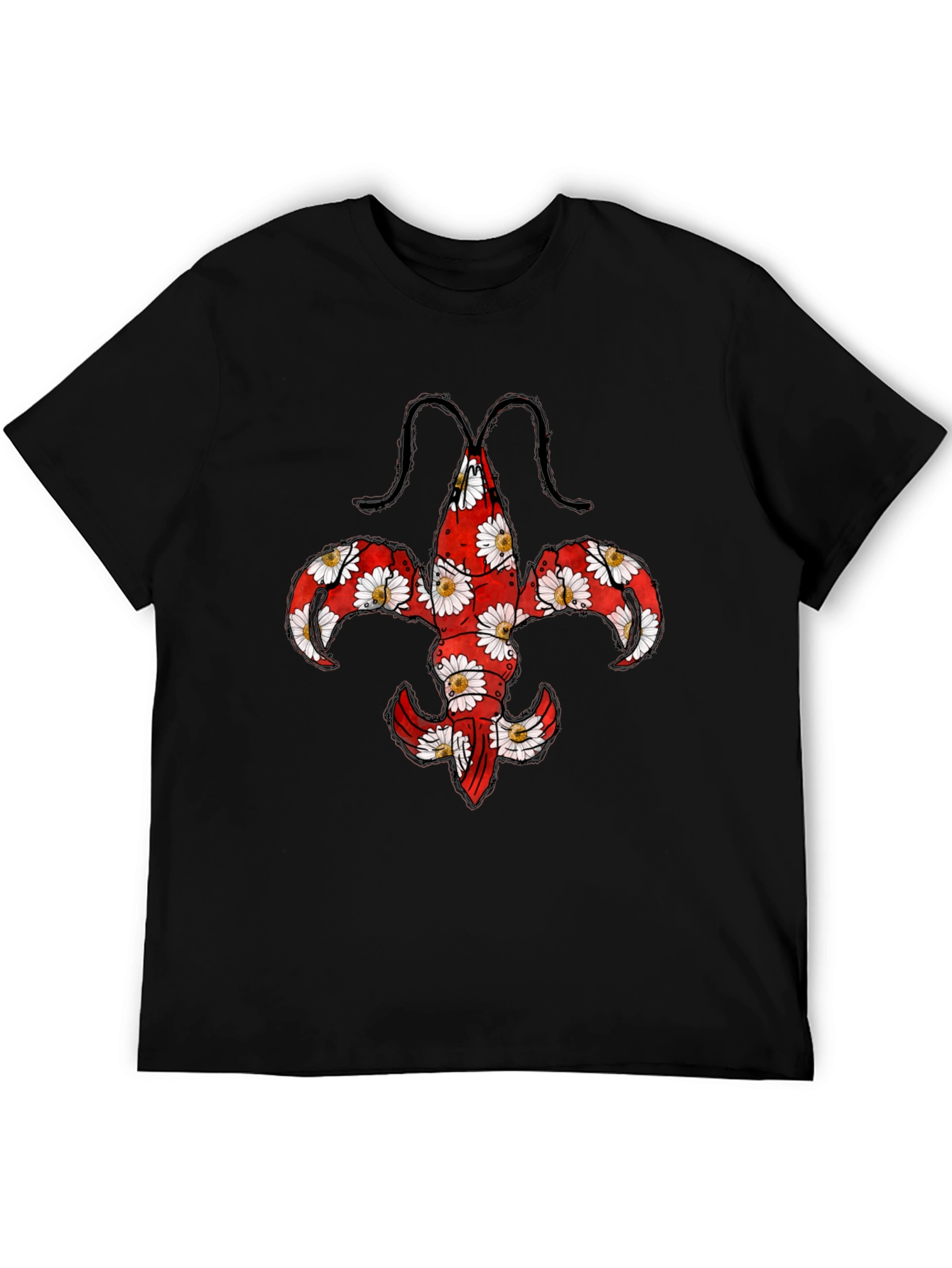 Floral Fleur-de-Lis Graphic T-Shirt