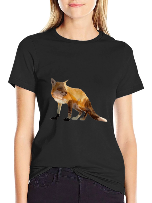 Fox Graphic Tee - Stylish Animal Print T-Shirt