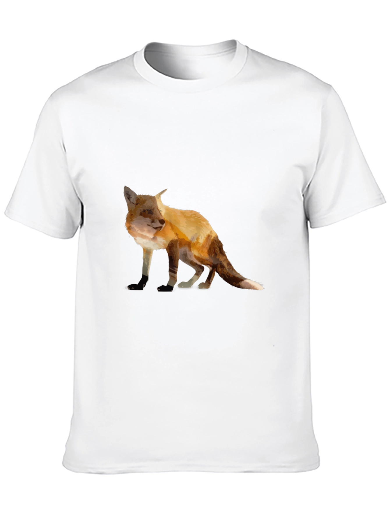 Fox Graphic Tee - Stylish Animal Print T-Shirt