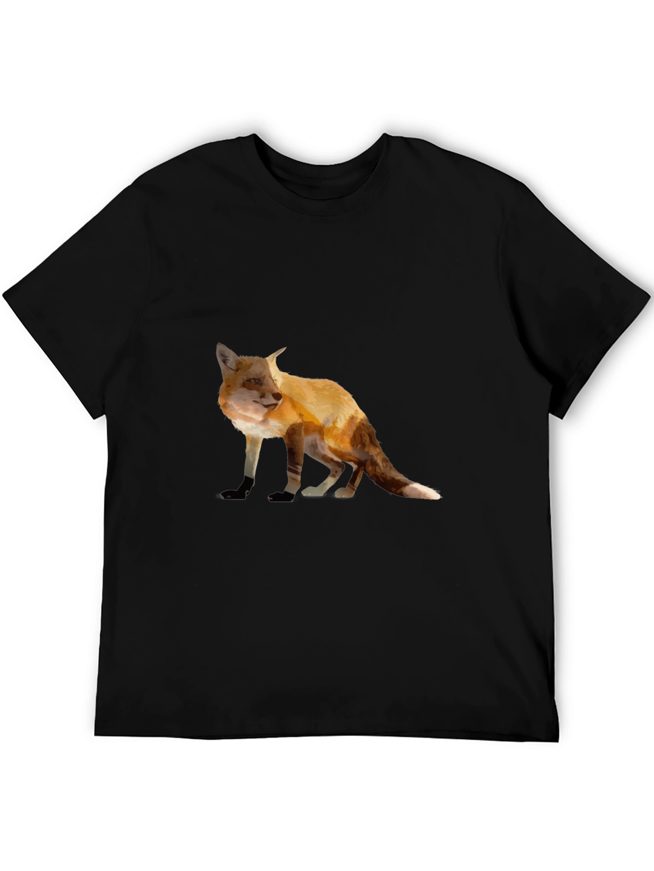 Fox Graphic Tee - Stylish Animal Print T-Shirt