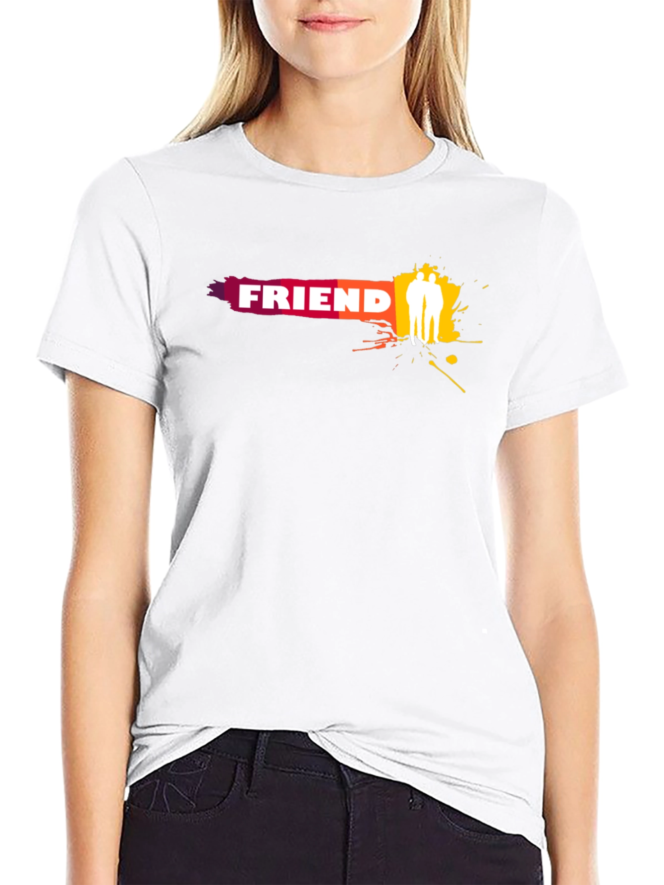 Friend Graphic Black T-Shirt