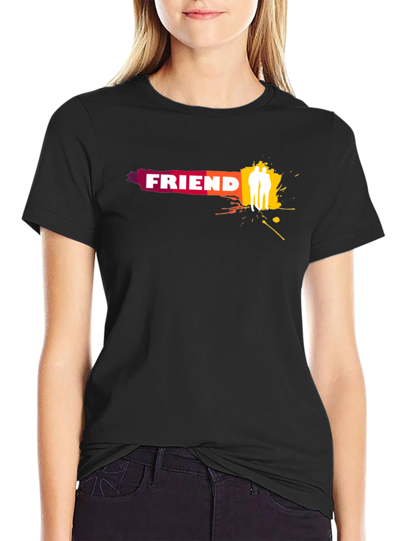 Friend Graphic Black T-Shirt