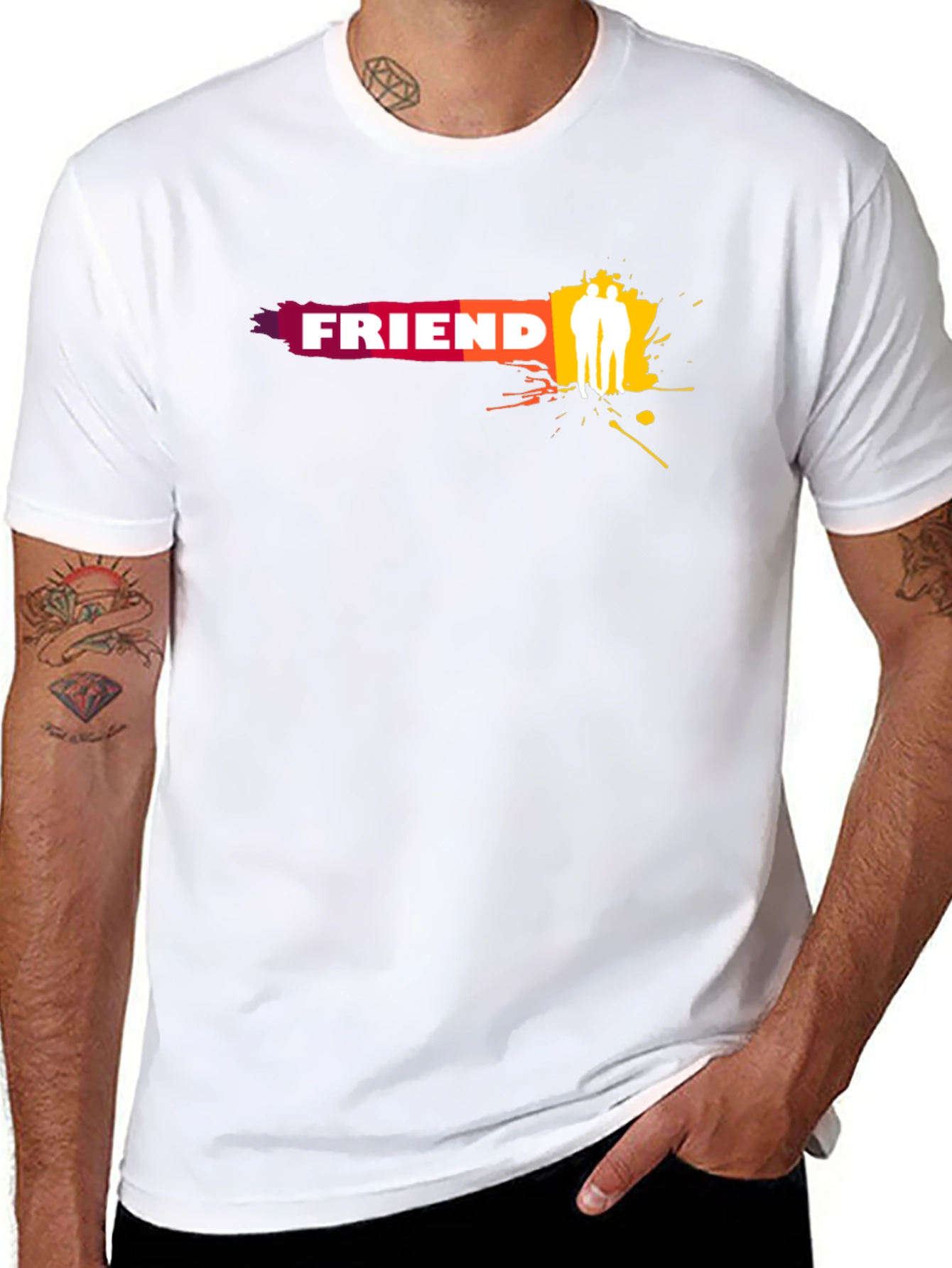 Friend Graphic Black T-Shirt