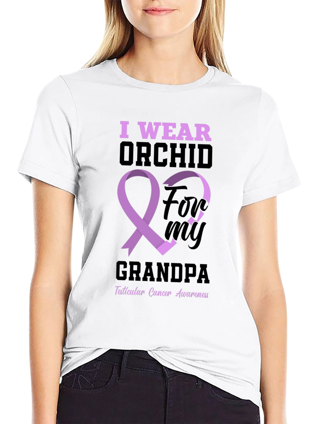 I Wear Orchid for My Grandpa T-Shirt