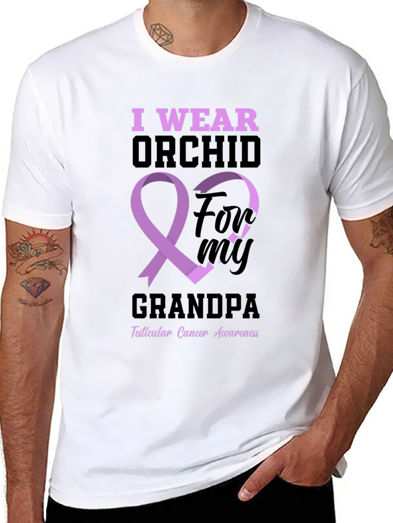 I Wear Orchid for My Grandpa T-Shirt