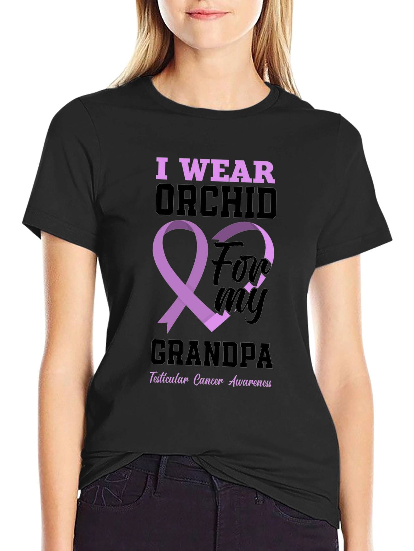 I Wear Orchid for My Grandpa T-Shirt