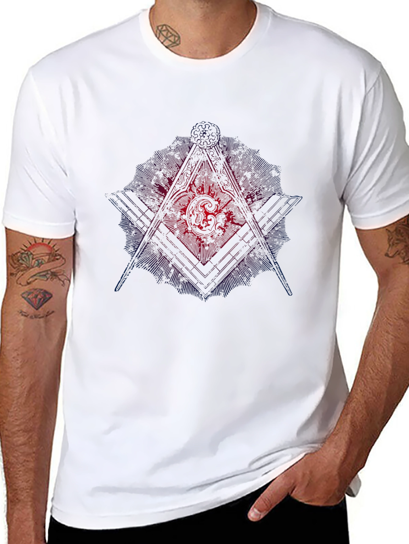 Masonic Graphic Black T-Shirt