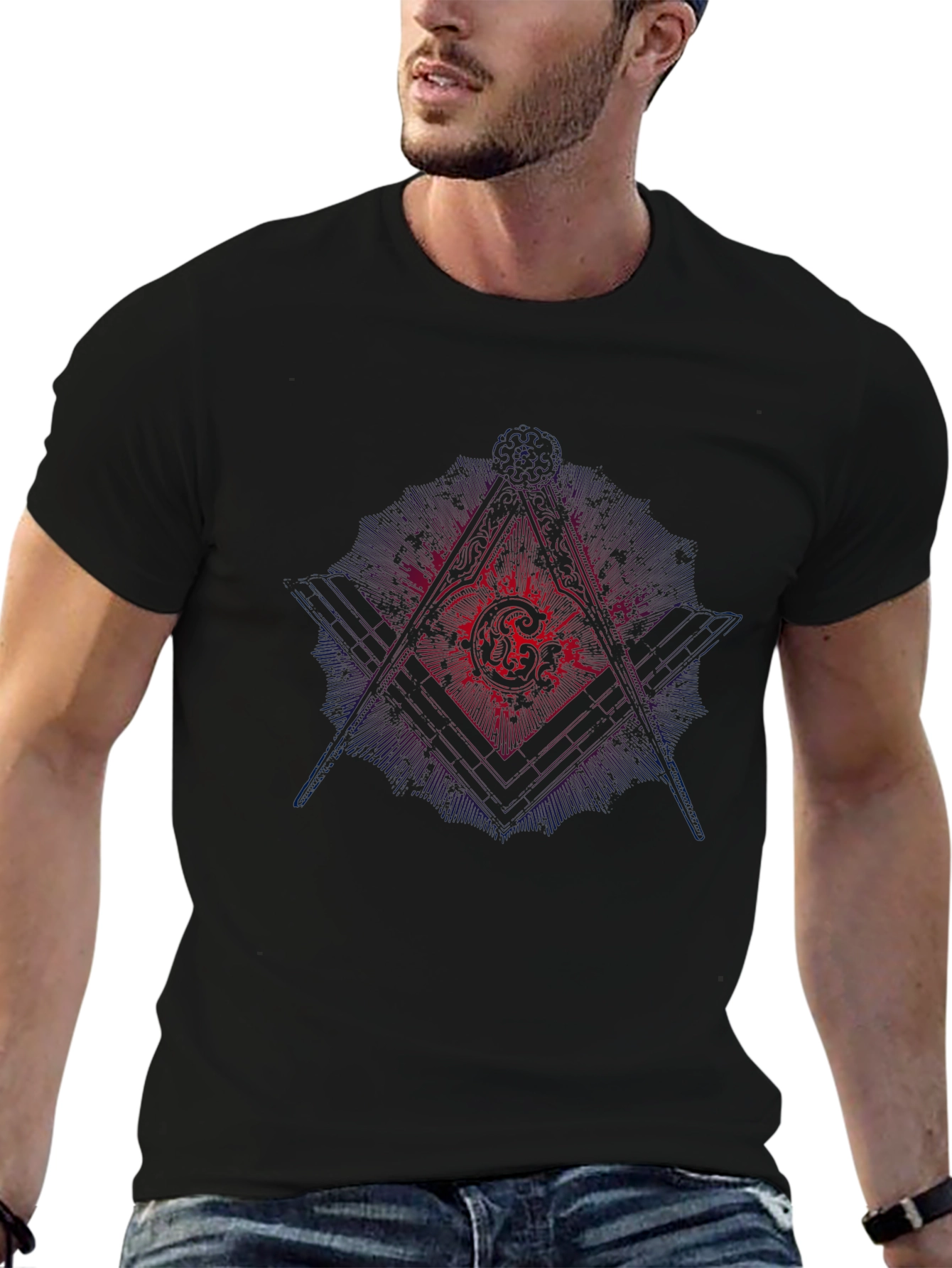 Masonic Graphic Black T-Shirt