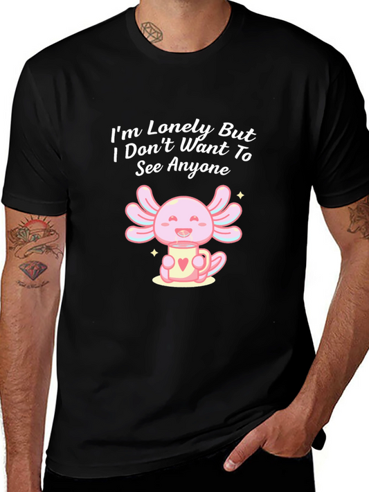 Lonely Axolotl T-Shirt: Cute Introvert Tee