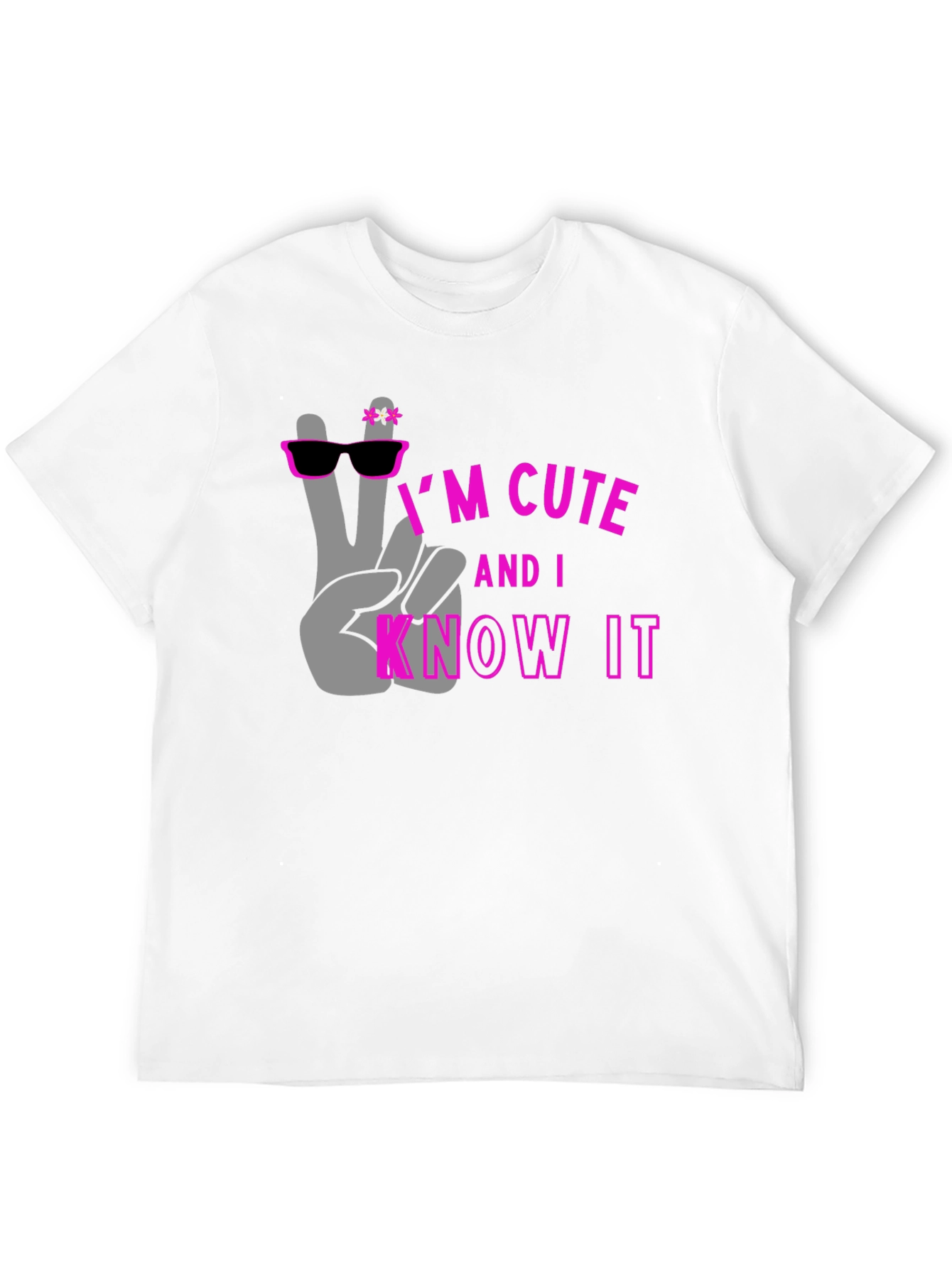 Cute and I Know It Black Graphic Tee