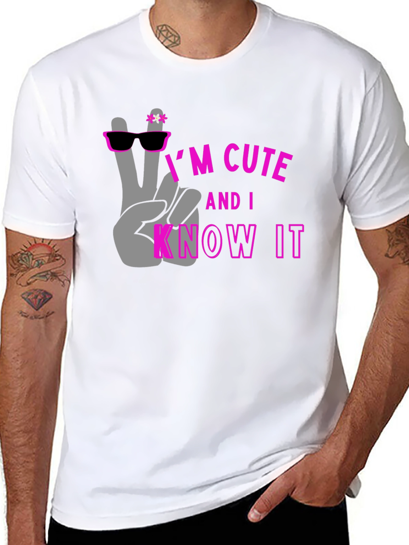 Cute and I Know It Black Graphic Tee
