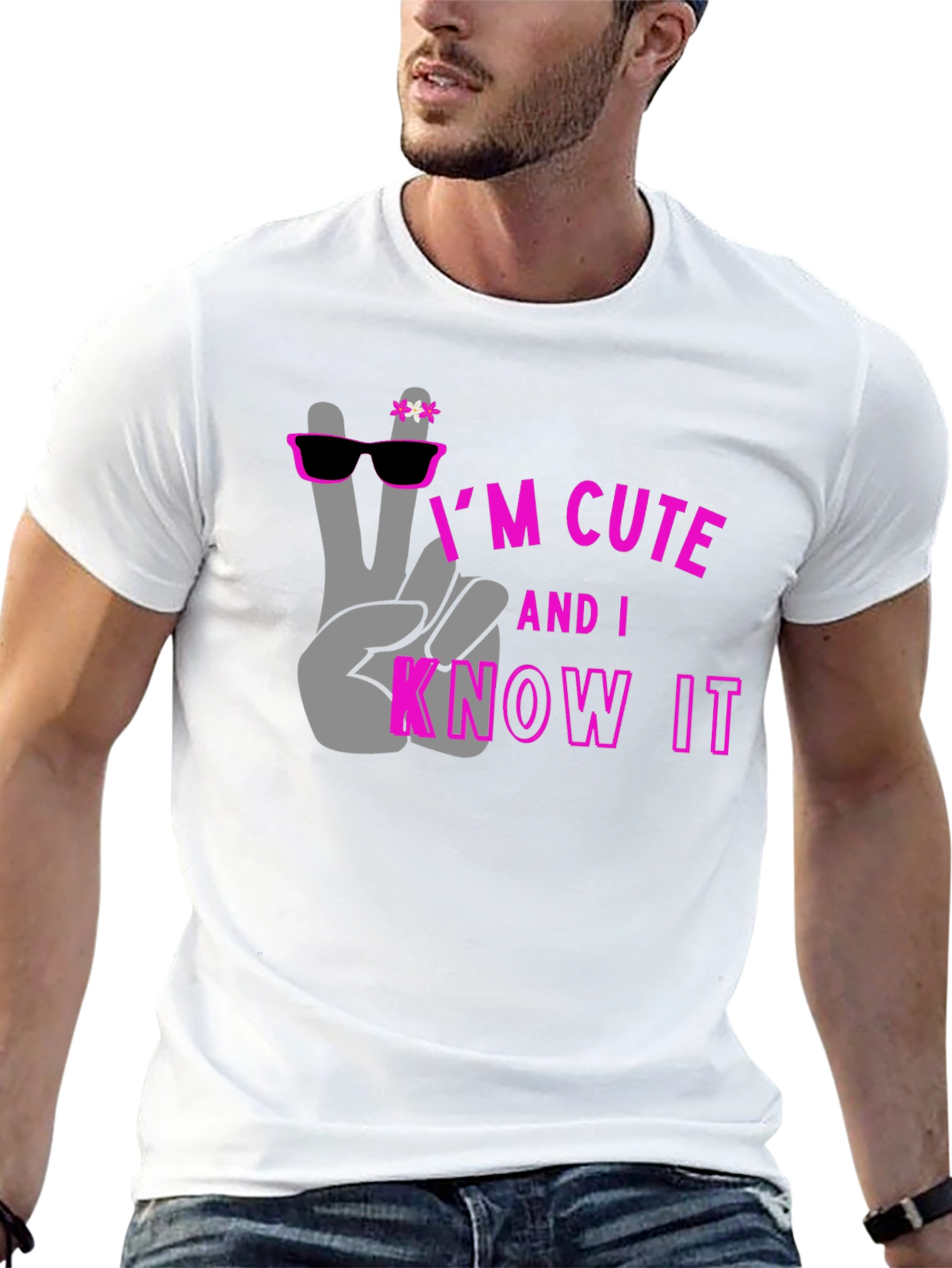 Cute and I Know It Black Graphic Tee