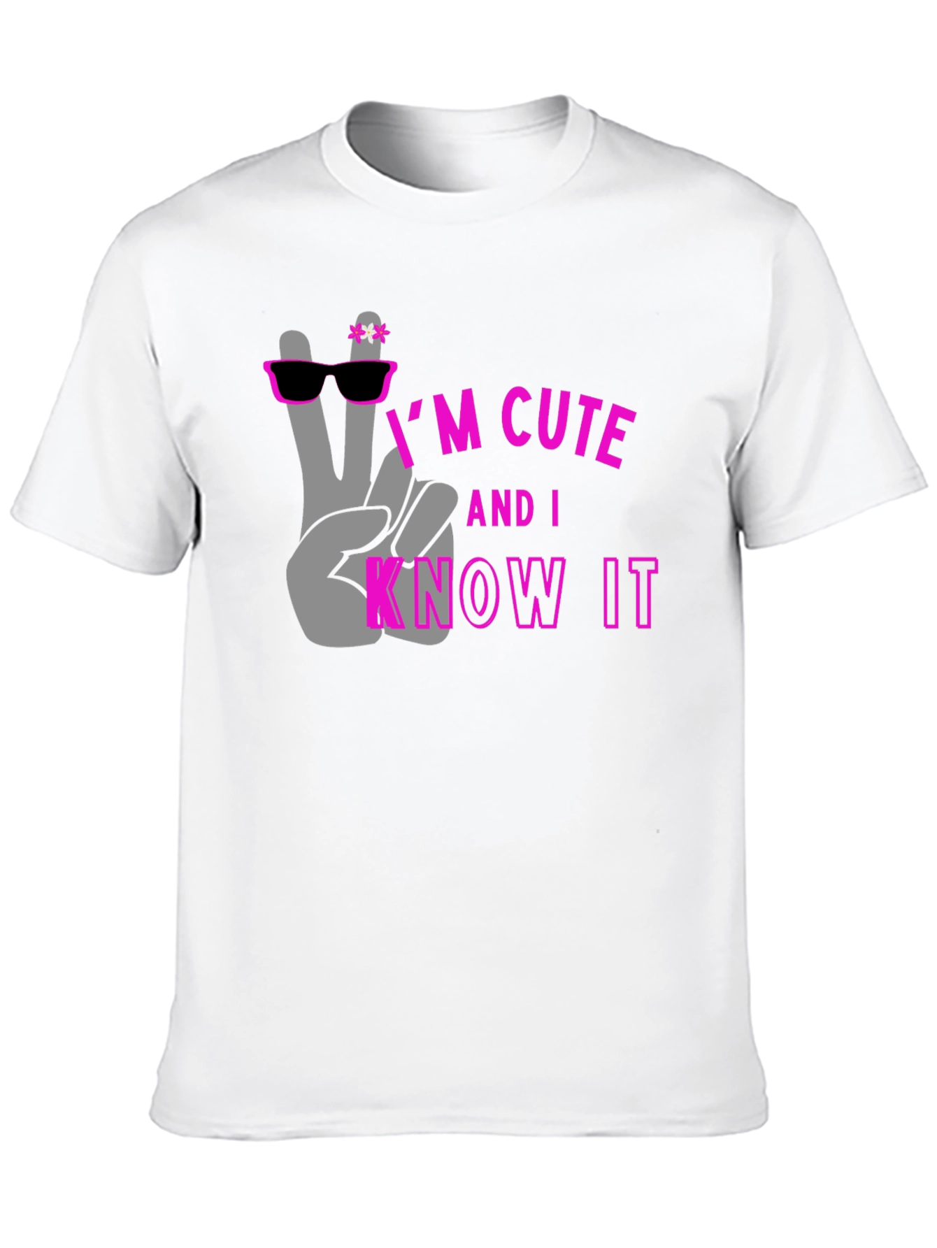 Cute and I Know It Black Graphic Tee