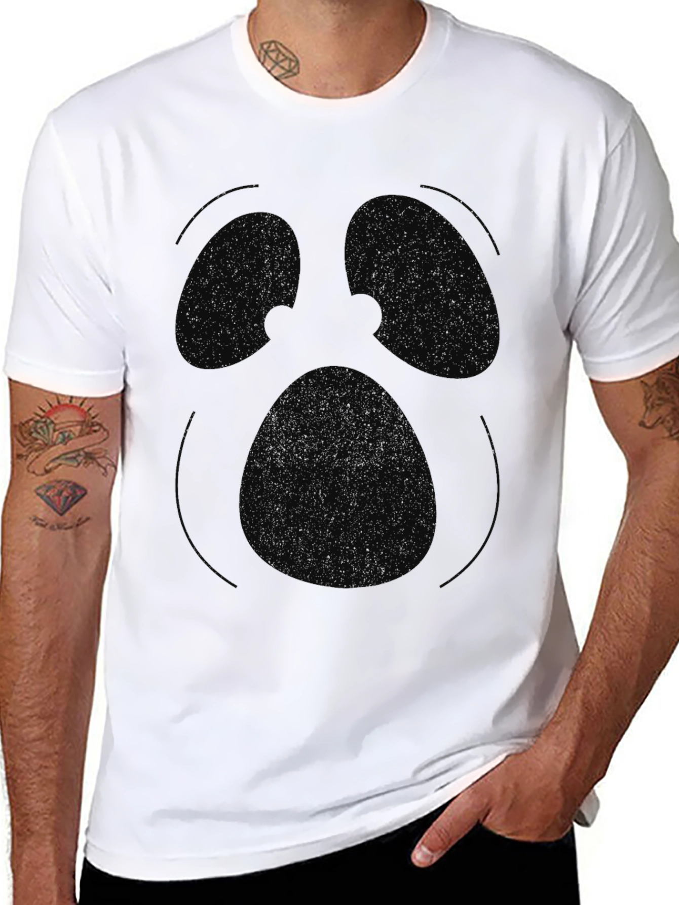 Mens Black Graphic T-Shirt - Modern Style