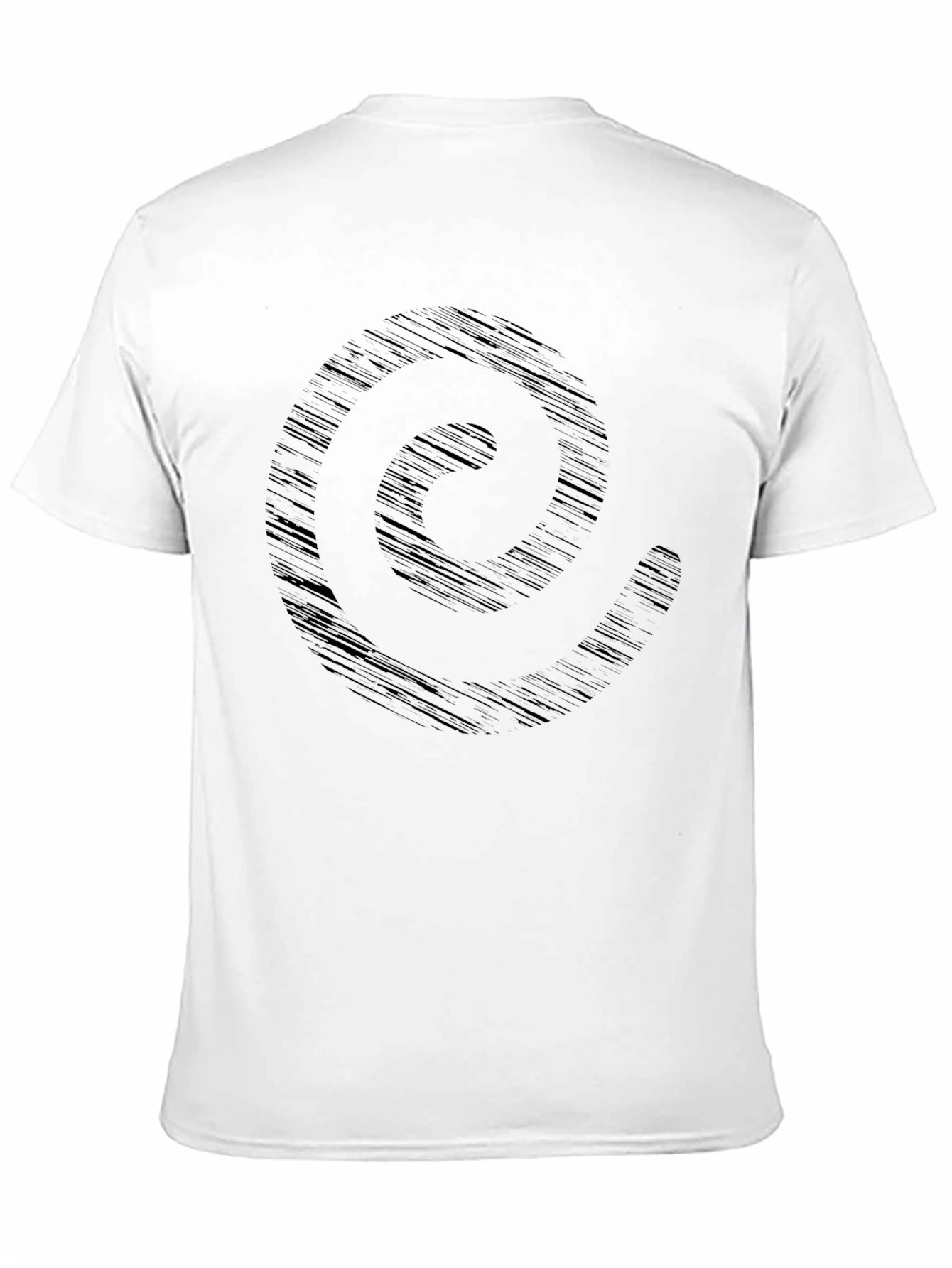 Abstract Circle Graphic Tee - Stylish Mens Black T-Shirt