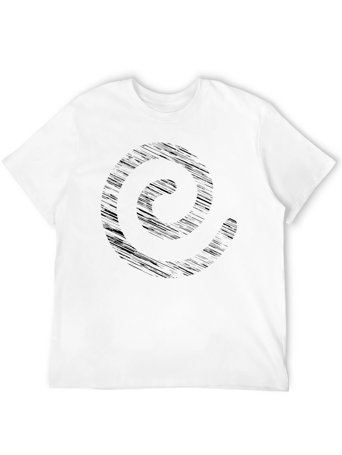 Abstract Circle Graphic Tee - Stylish Mens Black T-Shirt