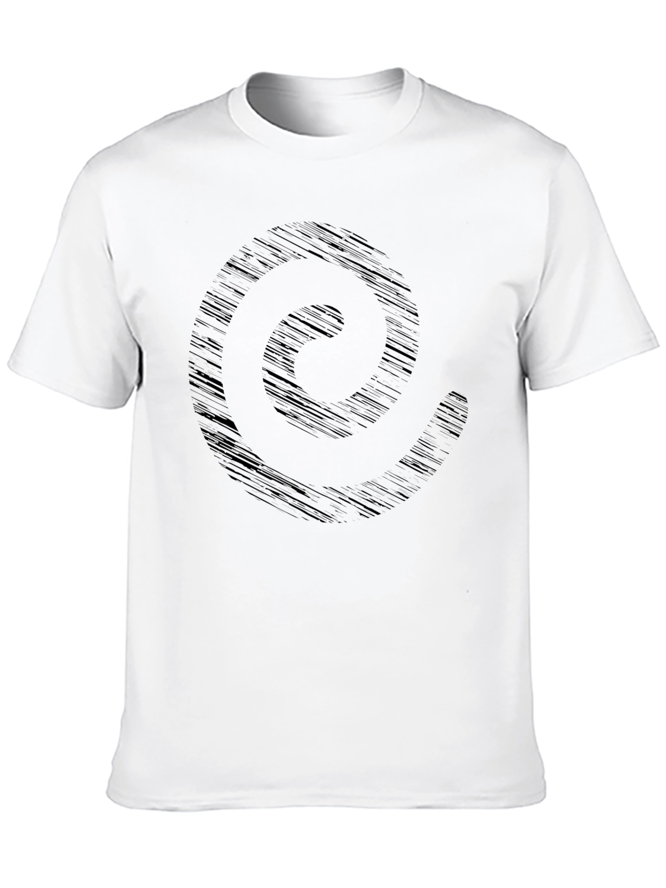 Abstract Circle Graphic Tee - Stylish Mens Black T-Shirt