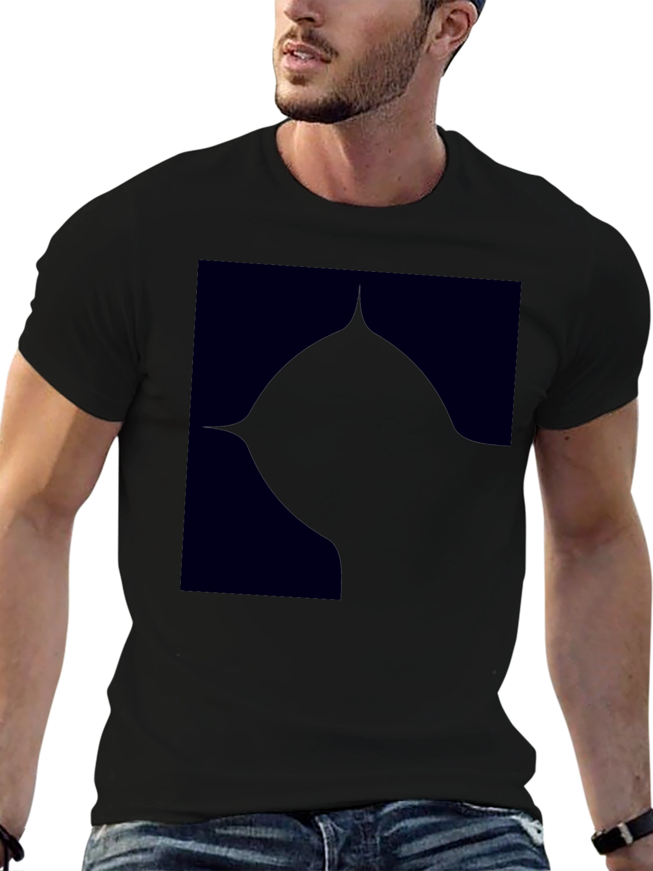 Modern Black Graphic Tee