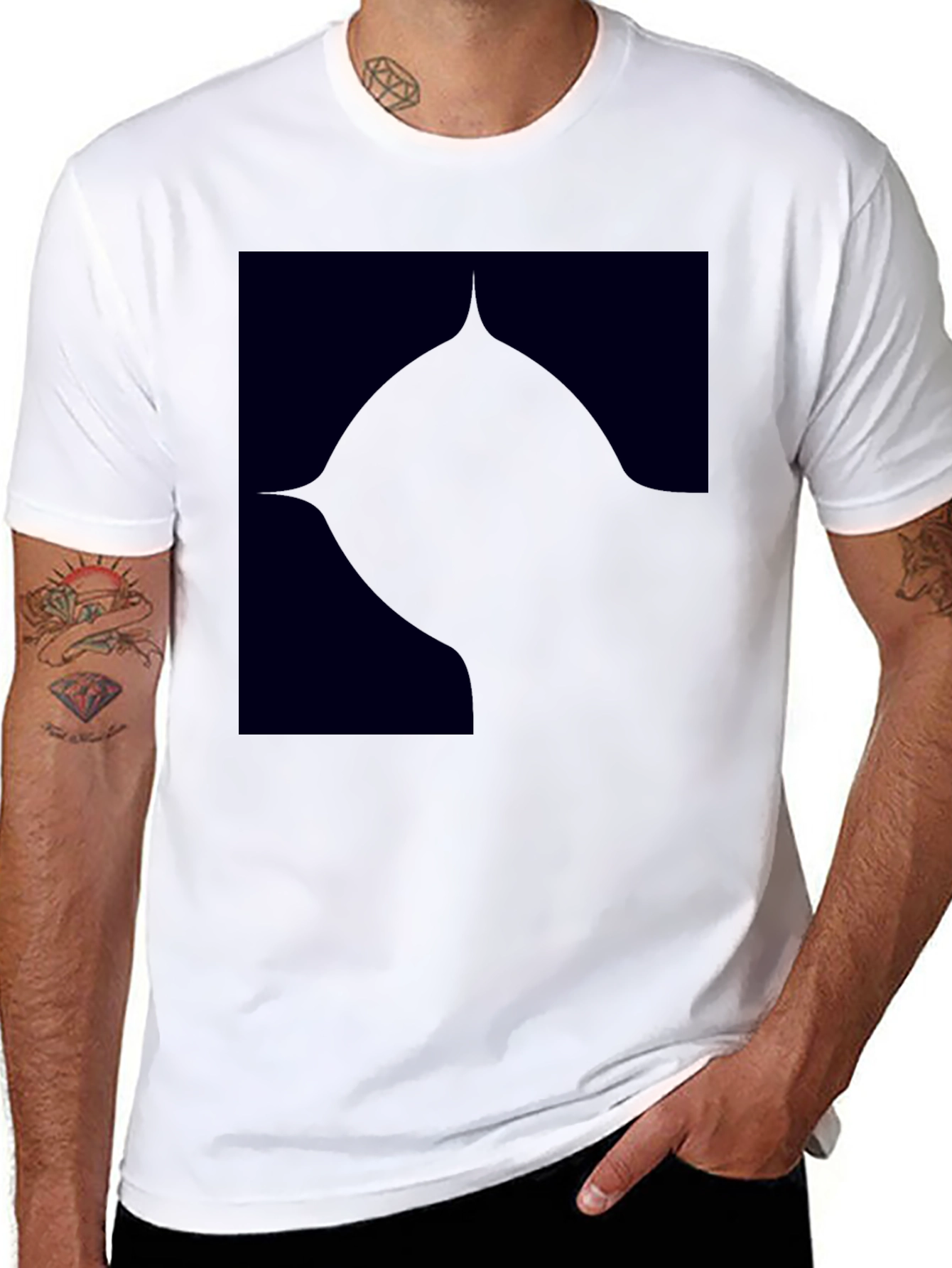 Modern Black Graphic Tee