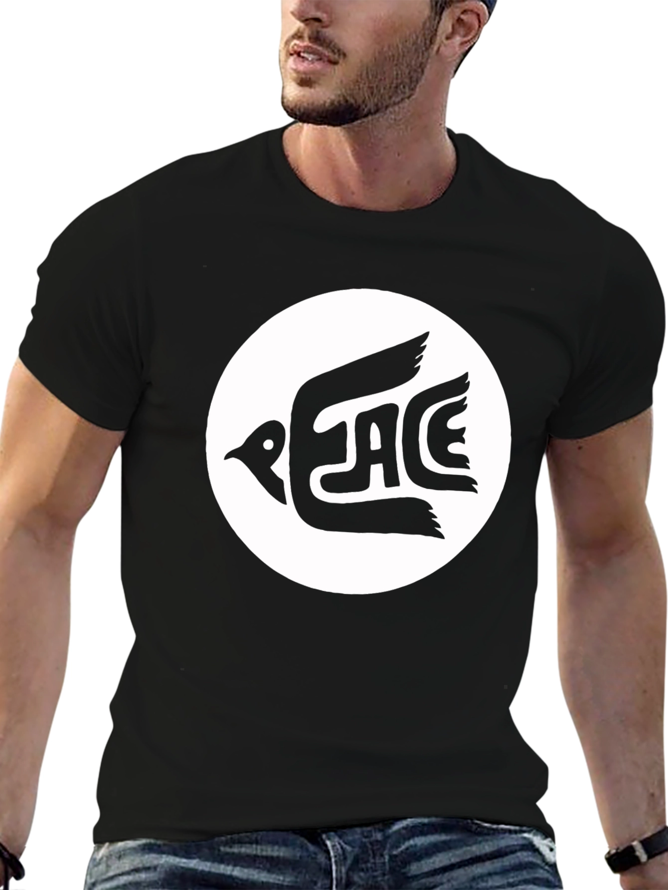 Peace Dove Graphic Tee - Classic Black T-Shirt
