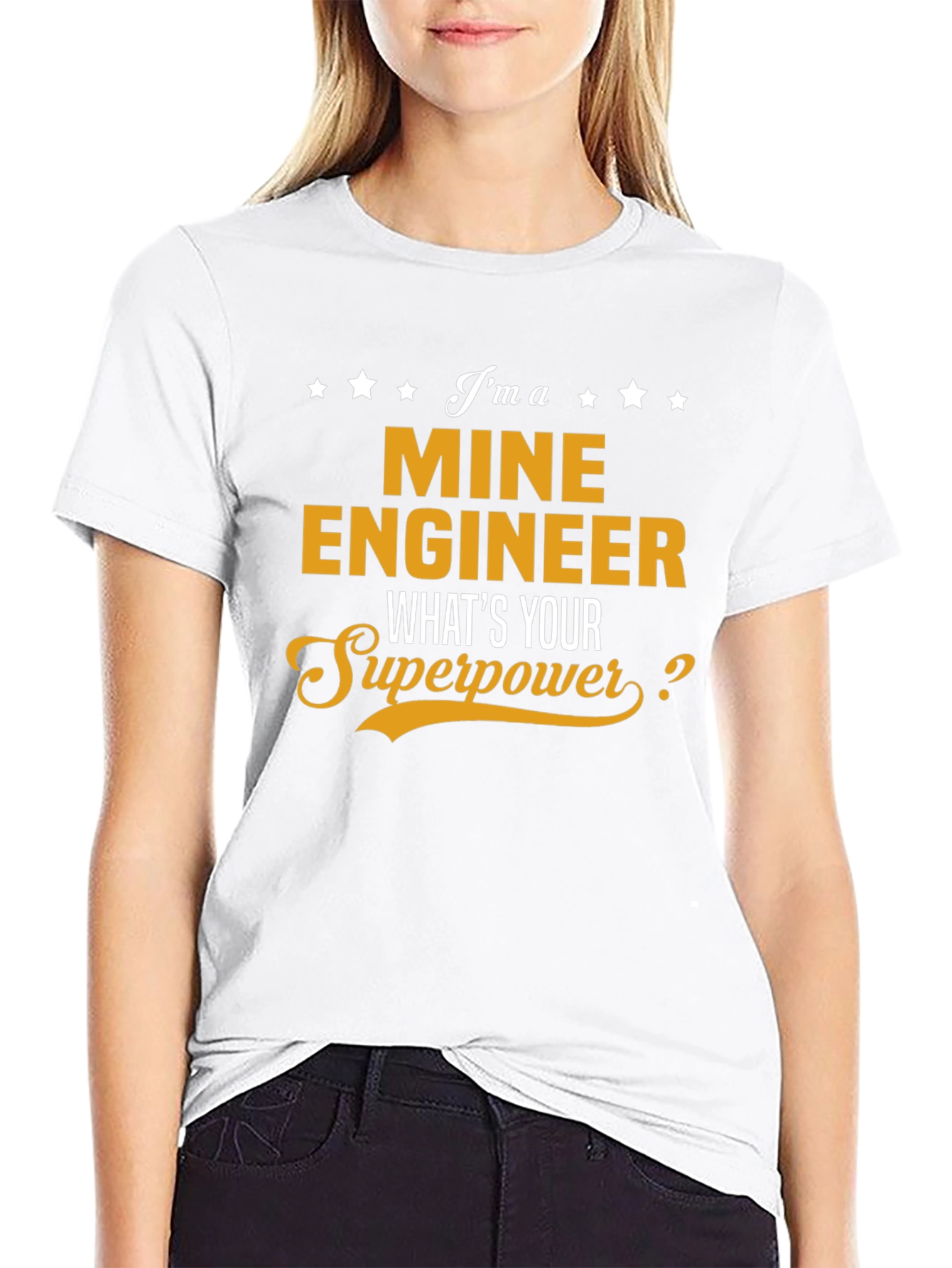 Mine Engineer Superpower T-Shirt - Black Cotton Tee