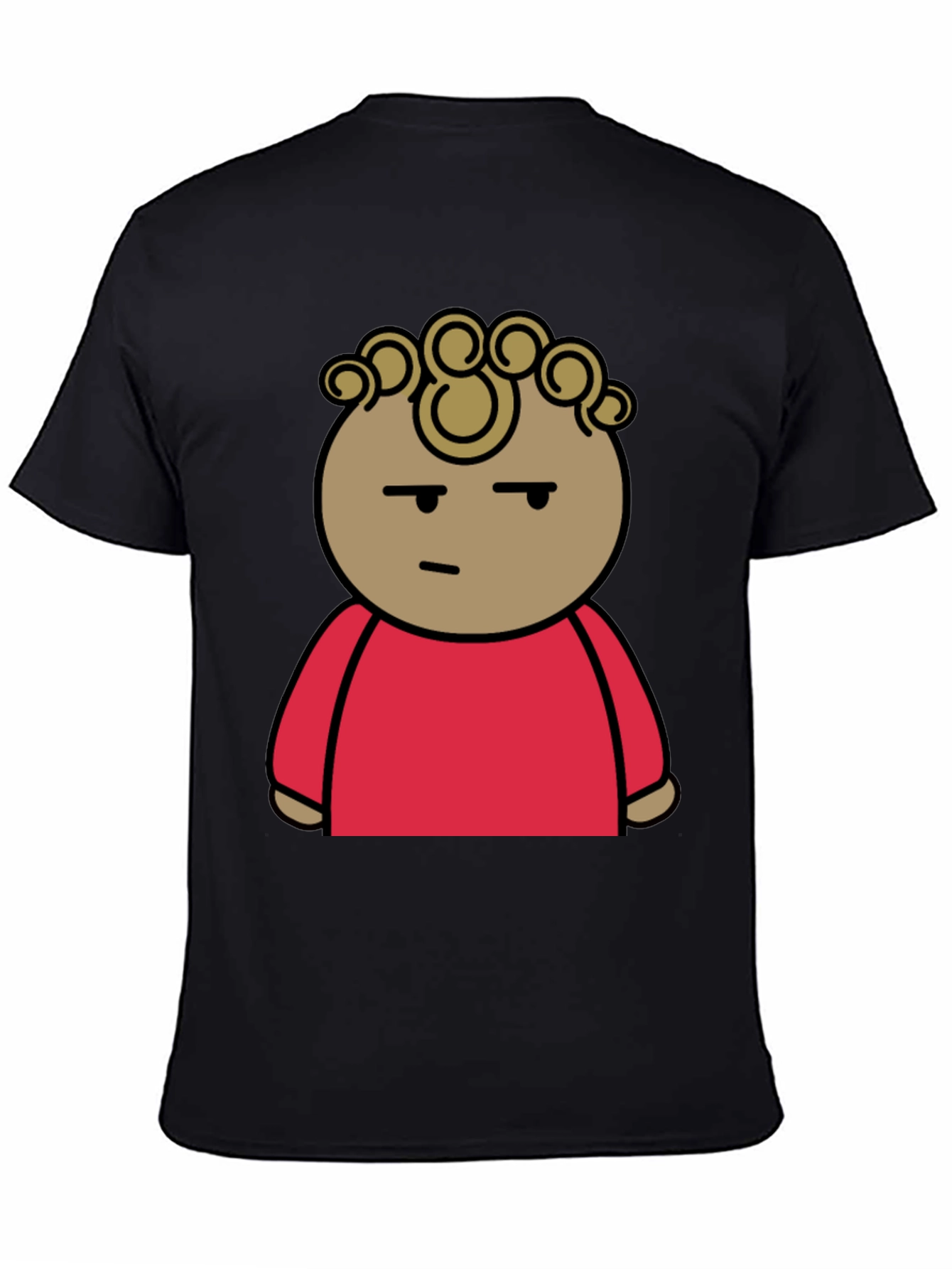 Cool Cartoon Graphic Tee - Unisex Black Cotton T-Shirt