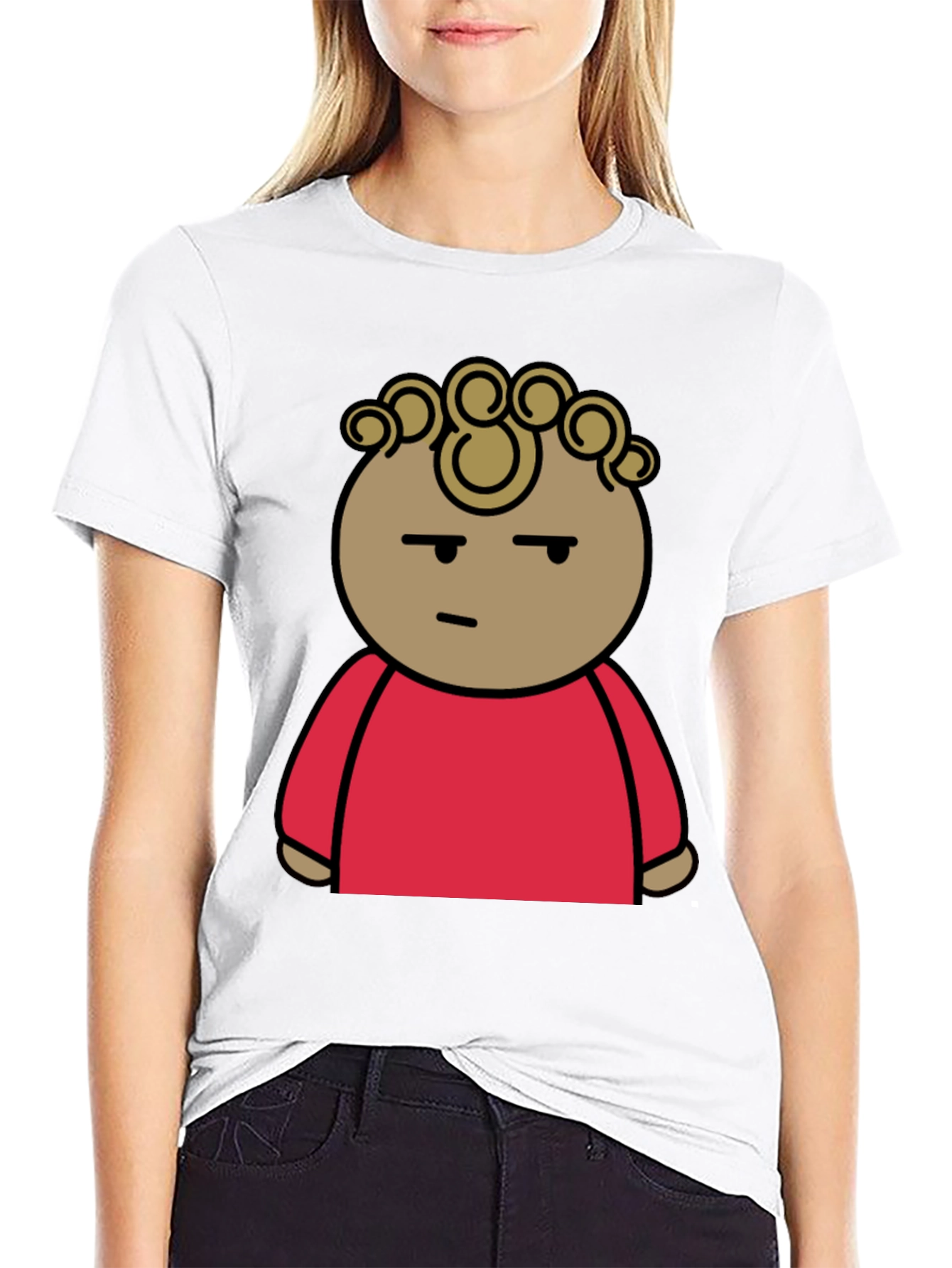 Cool Cartoon Graphic Tee - Unisex Black Cotton T-Shirt
