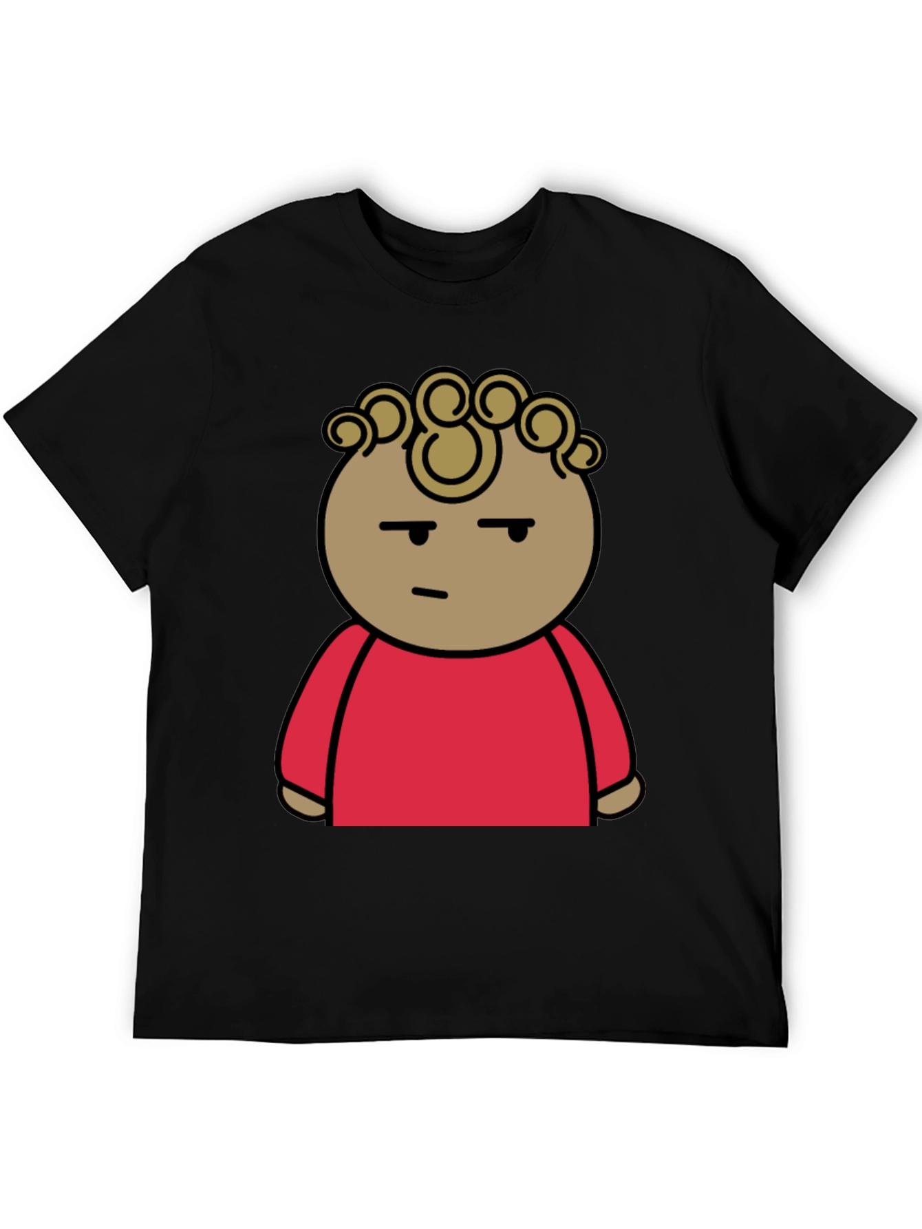 Cool Cartoon Graphic Tee - Unisex Black Cotton T-Shirt