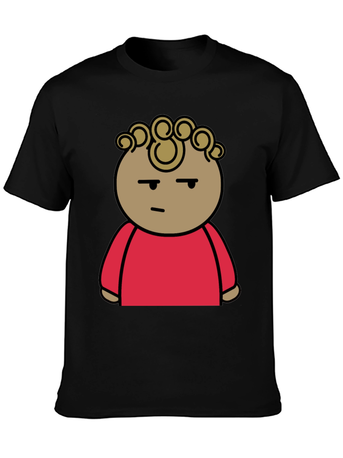Cool Cartoon Graphic Tee - Unisex Black Cotton T-Shirt