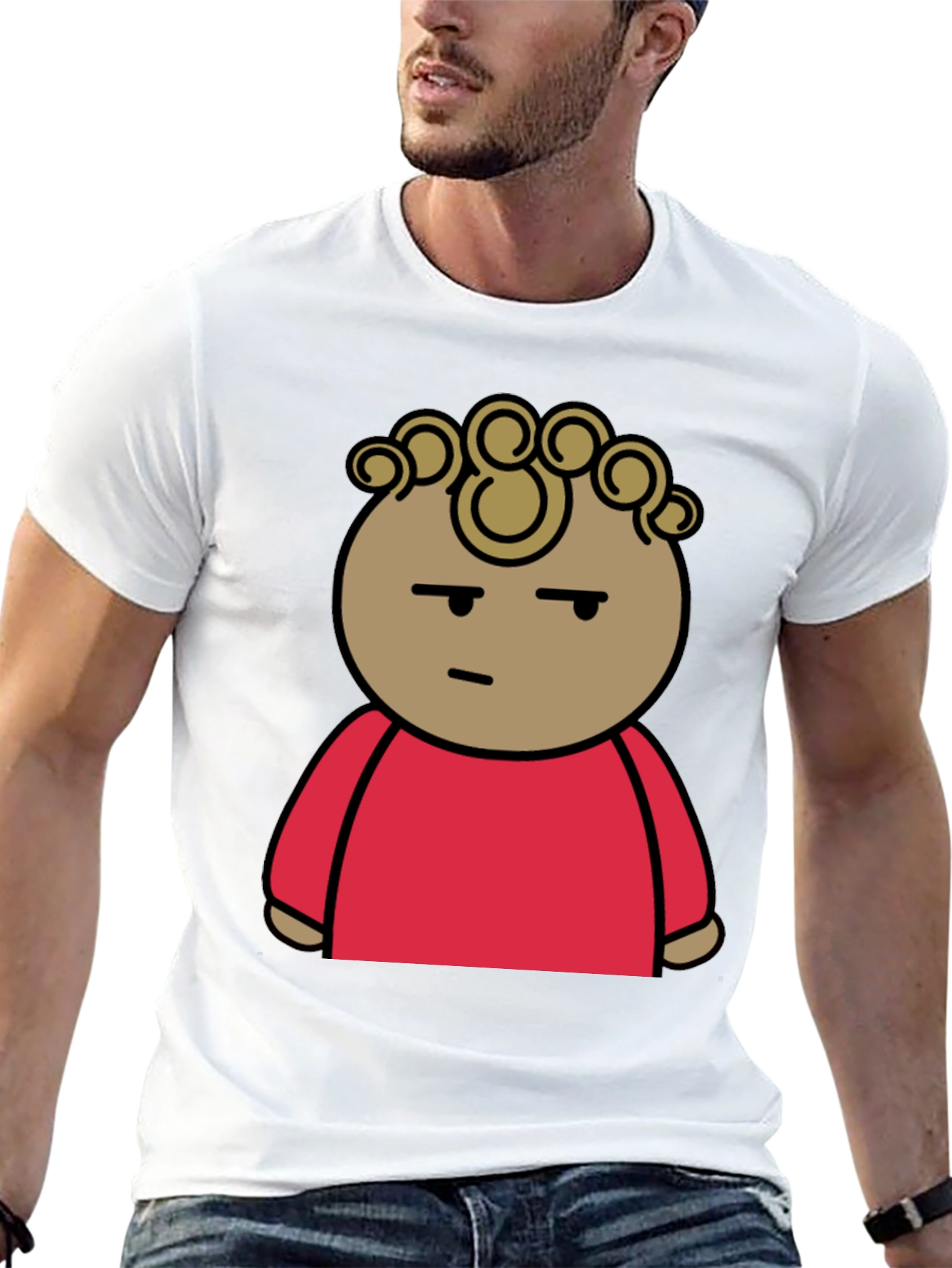 Cool Cartoon Graphic Tee - Unisex Black Cotton T-Shirt