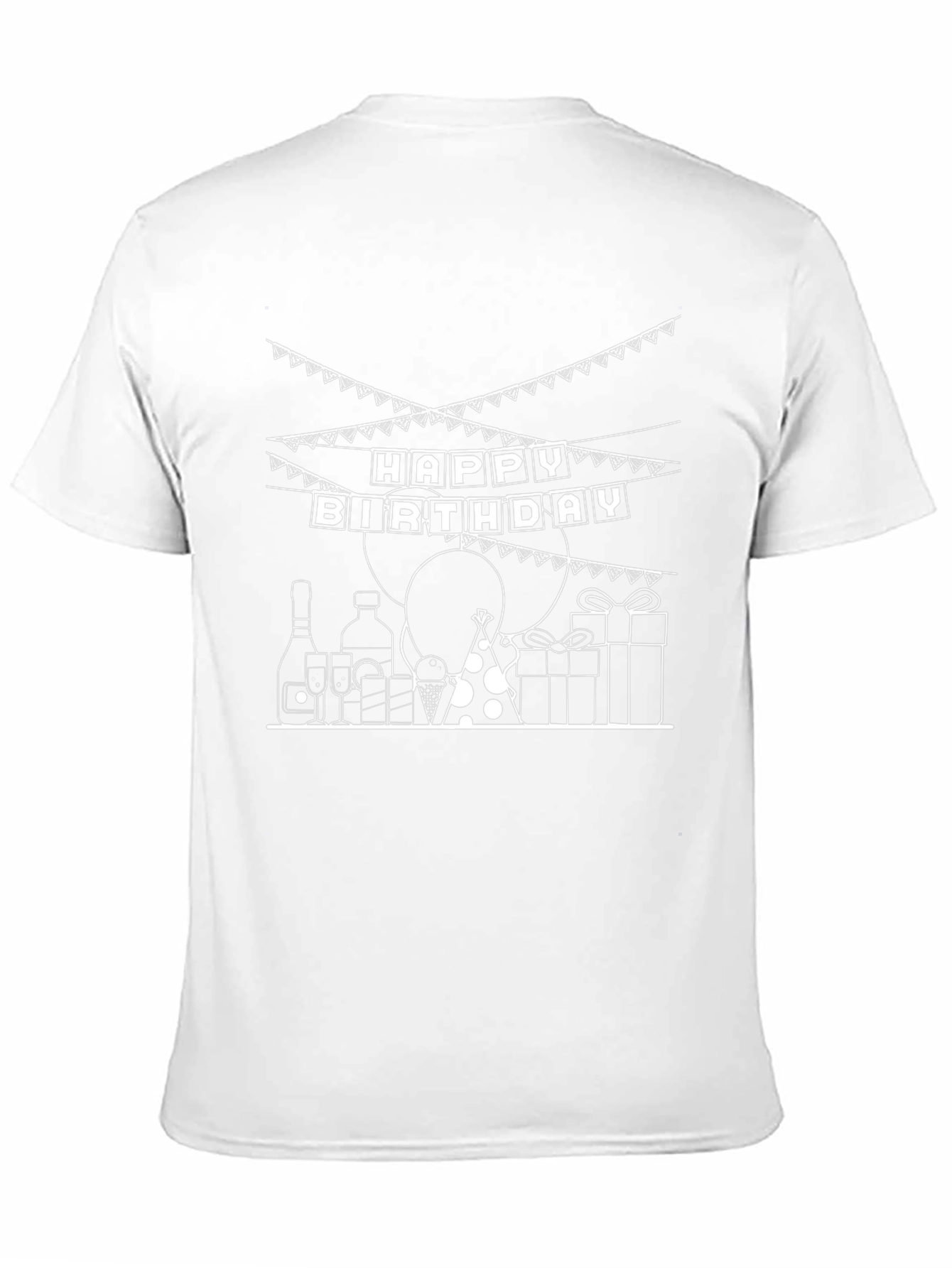 Festive Birthday Graphic Tee - Unisex Black Cotton Shirt